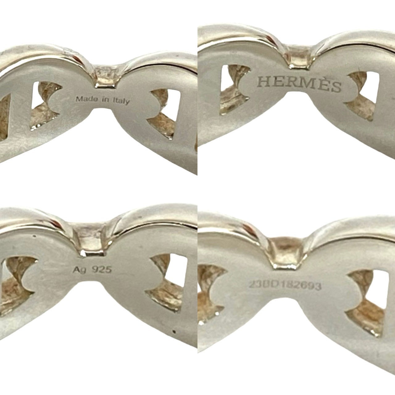HERMES Ring Silver925 Silver Anchene