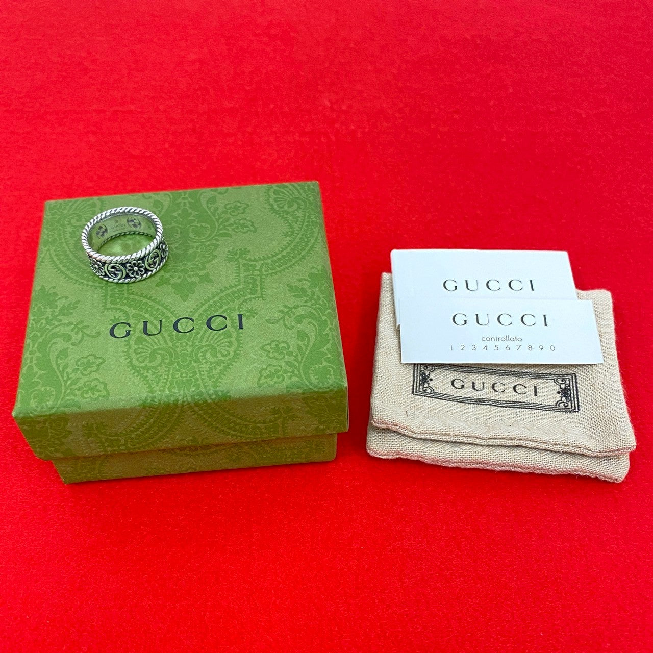 GUCCI Ring Silver925 Silver interlocking G flower 19