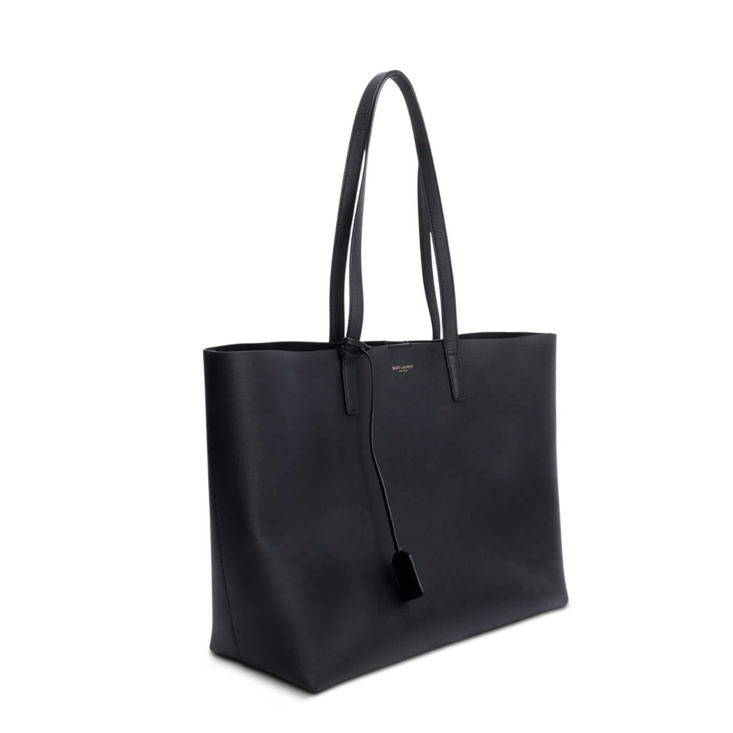 Saint Laurent 2024 Black Leather E/W Shopping Tote