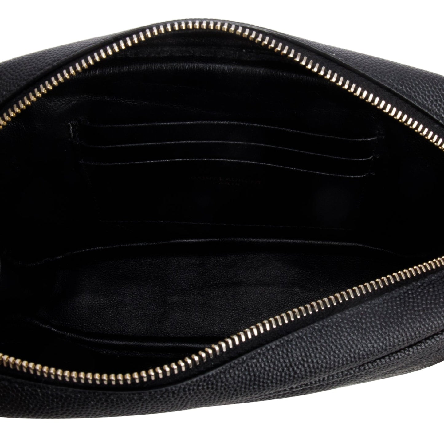Saint Laurent Black Quilted Calfskin Matelasse Leather Mini Lou Camera Bag