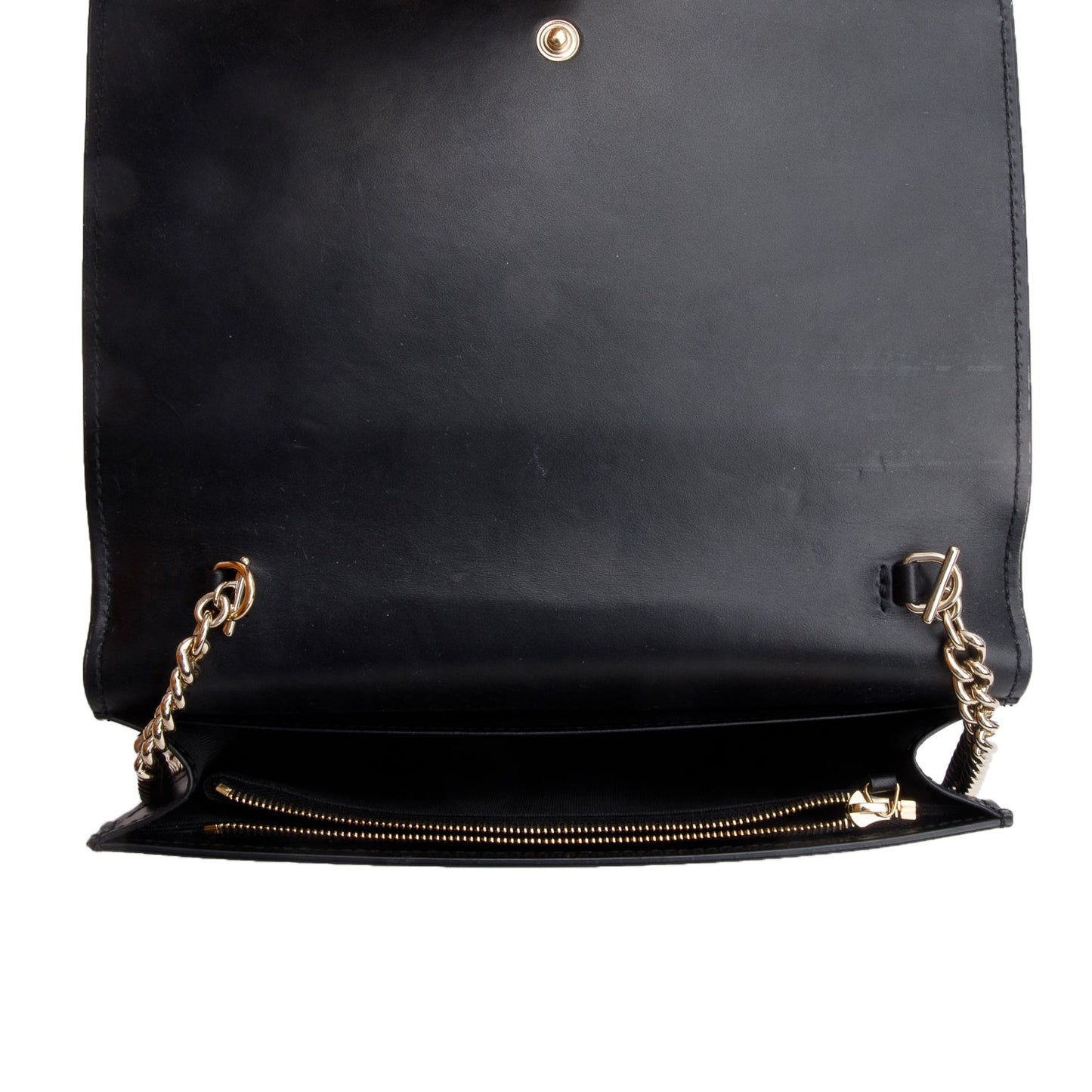 Gucci Black Guccissima Signature Bow Wallet on Chain