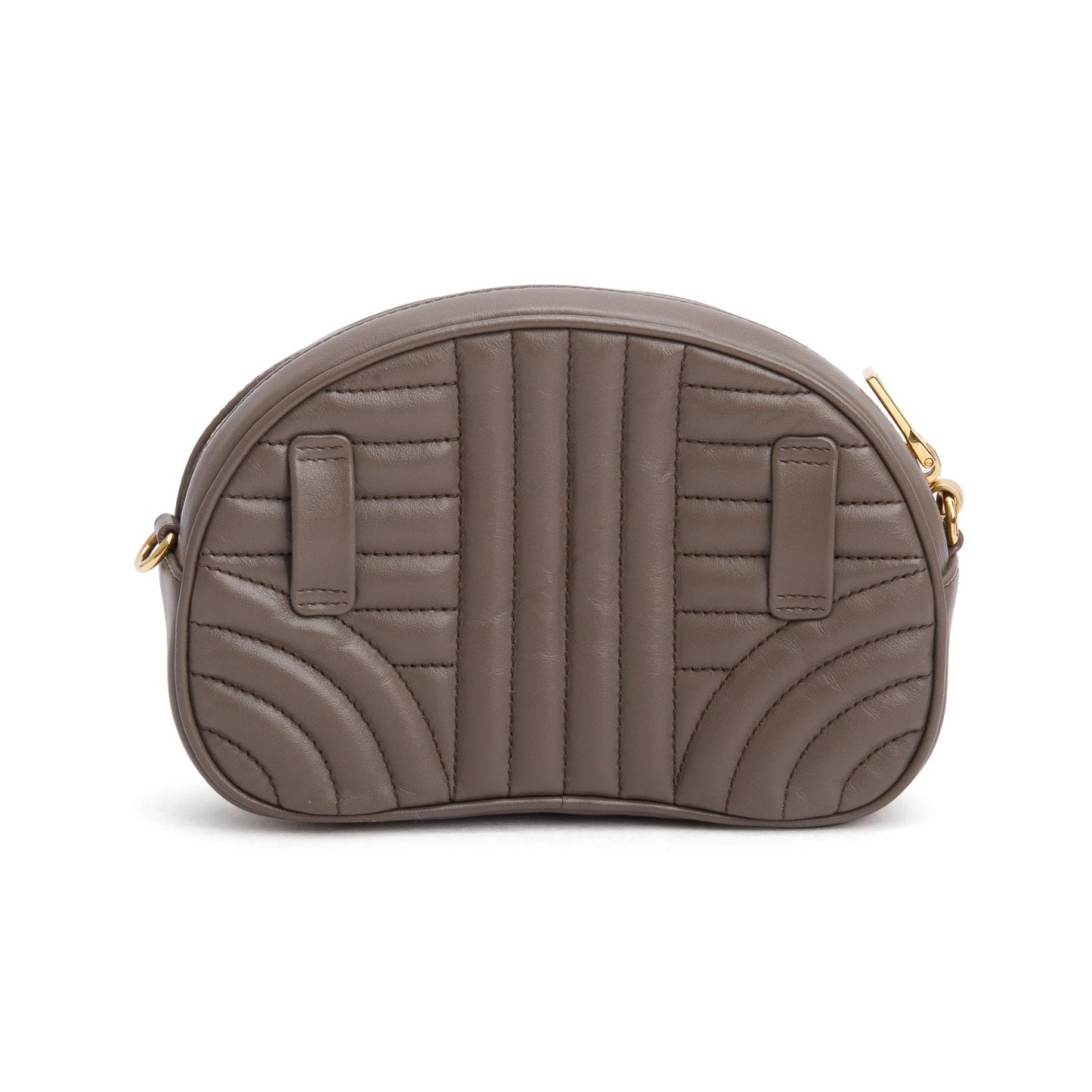 Prada Taupe Qilted Soft Calfskin Diagramme Camera Bag