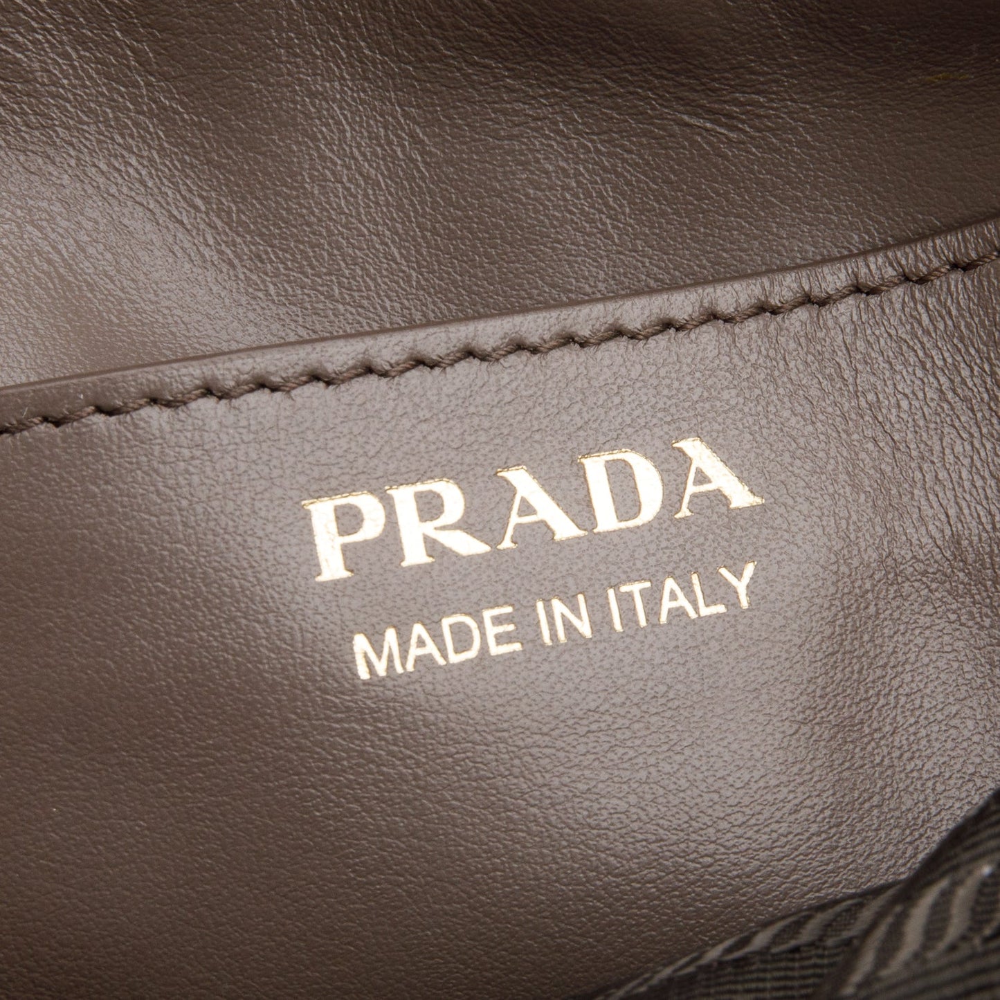 Prada Taupe Qilted Soft Calfskin Diagramme Camera Bag