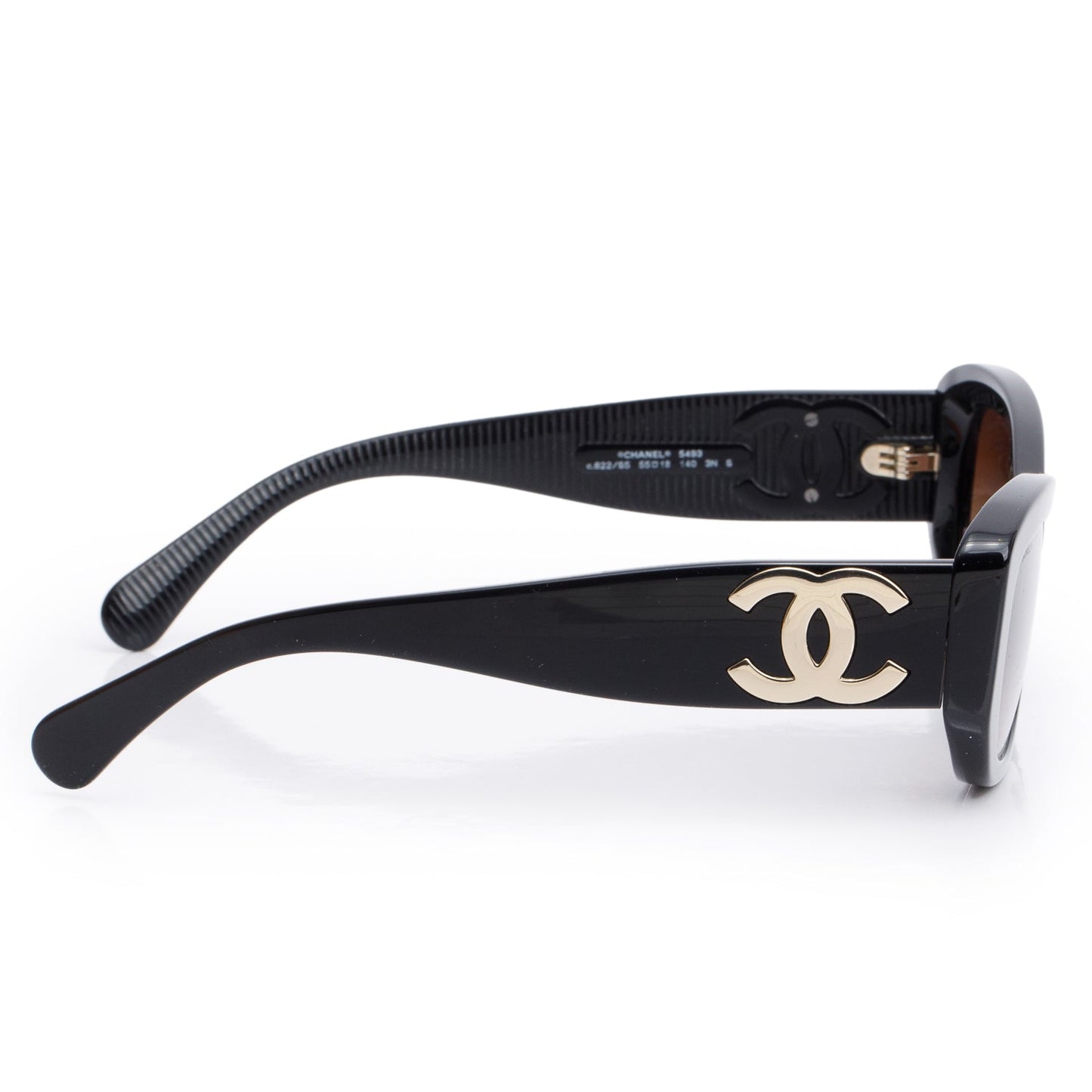 Chanel 5493 Black Acetate CC Logo Rectangle Sunglasses
