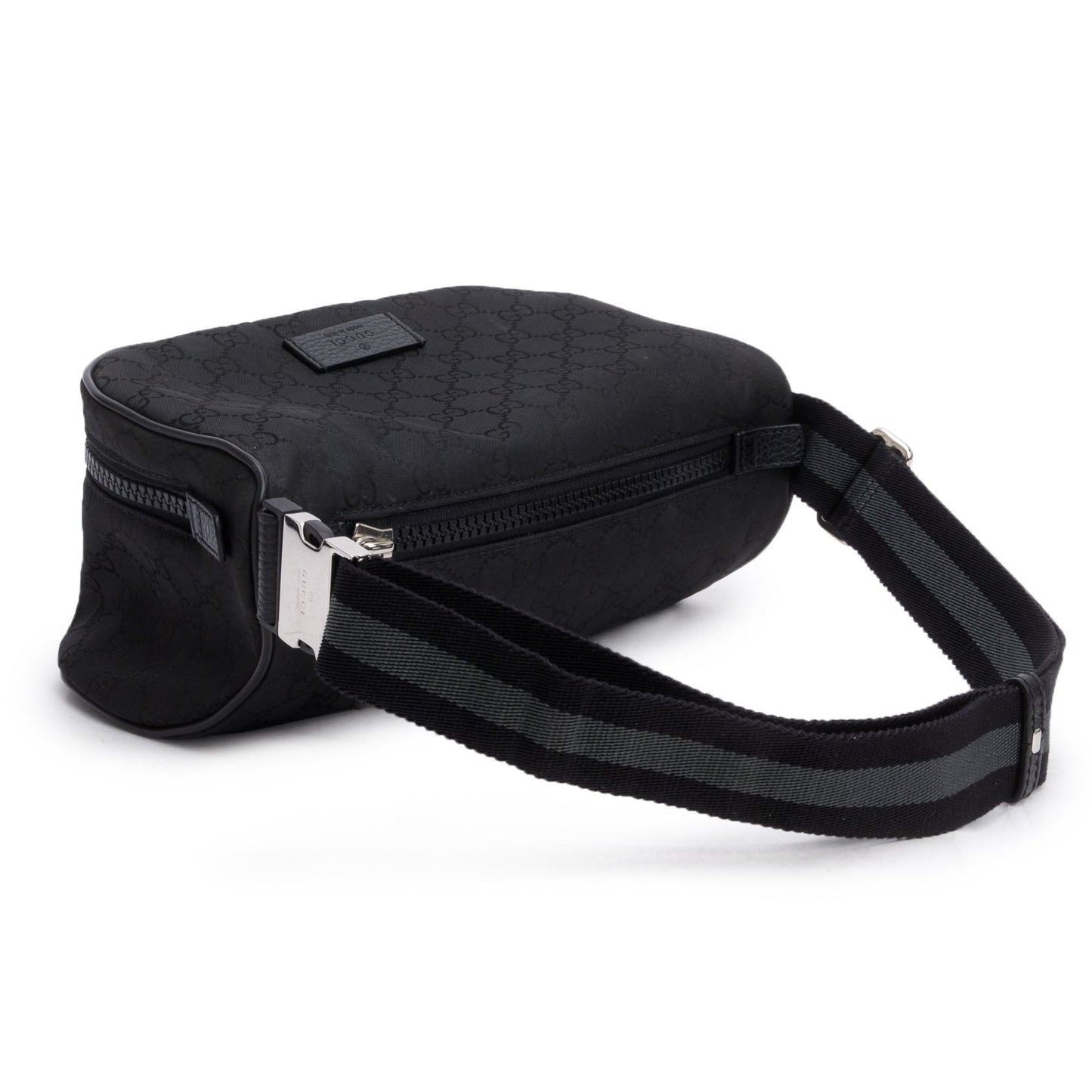 Gucci  Black GG Nylon Waist Pouch Belt Bag