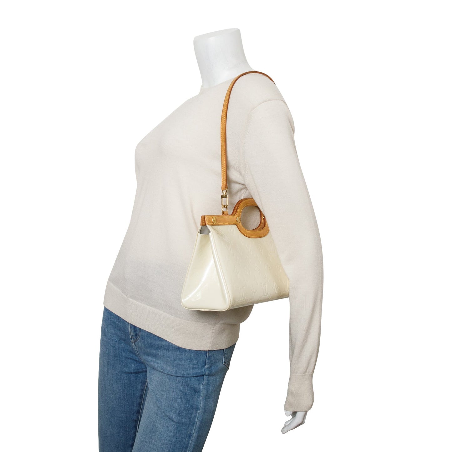 Louis Vuitton Neutral Monogram Vernis Roxbury