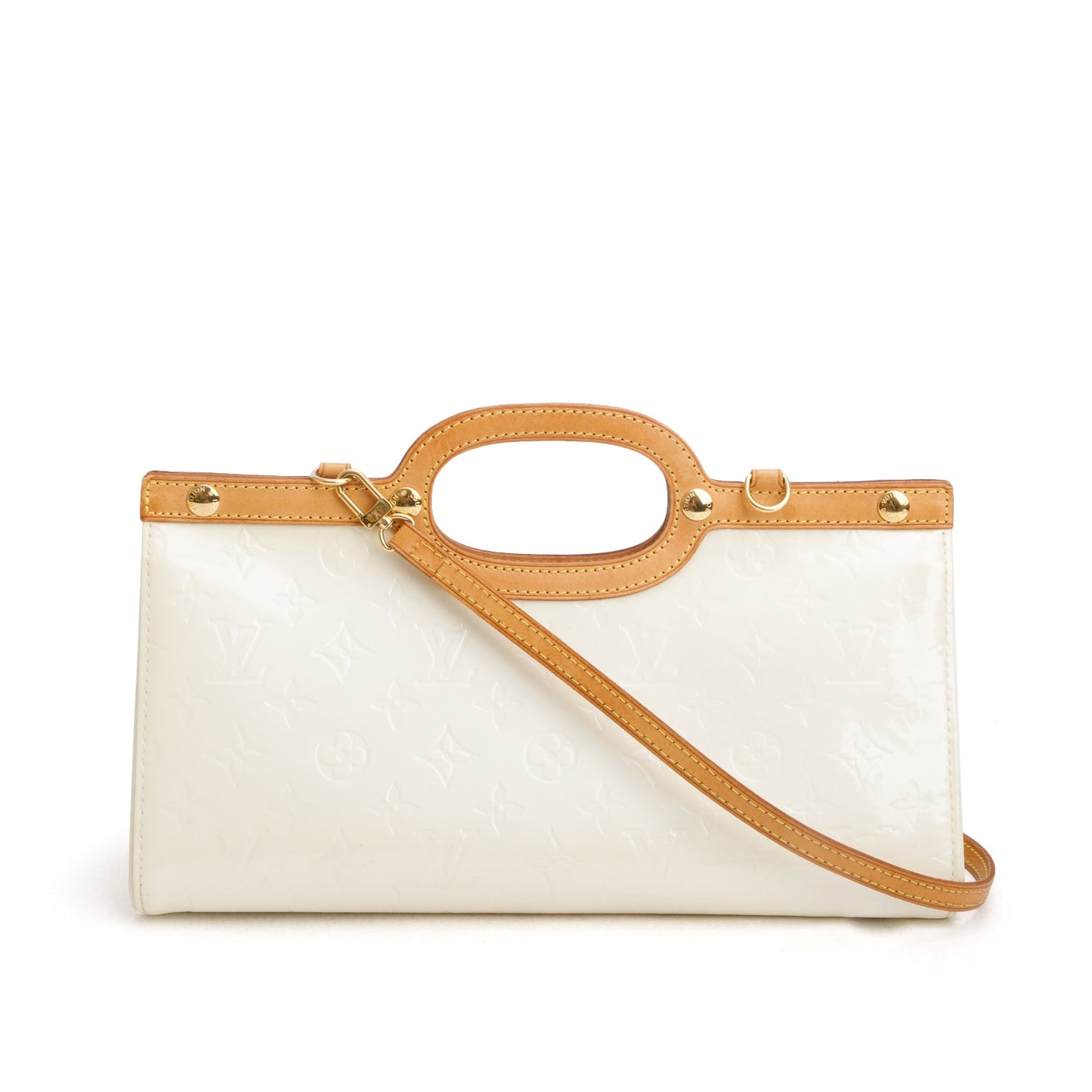 Louis Vuitton Neutral Monogram Vernis Roxbury