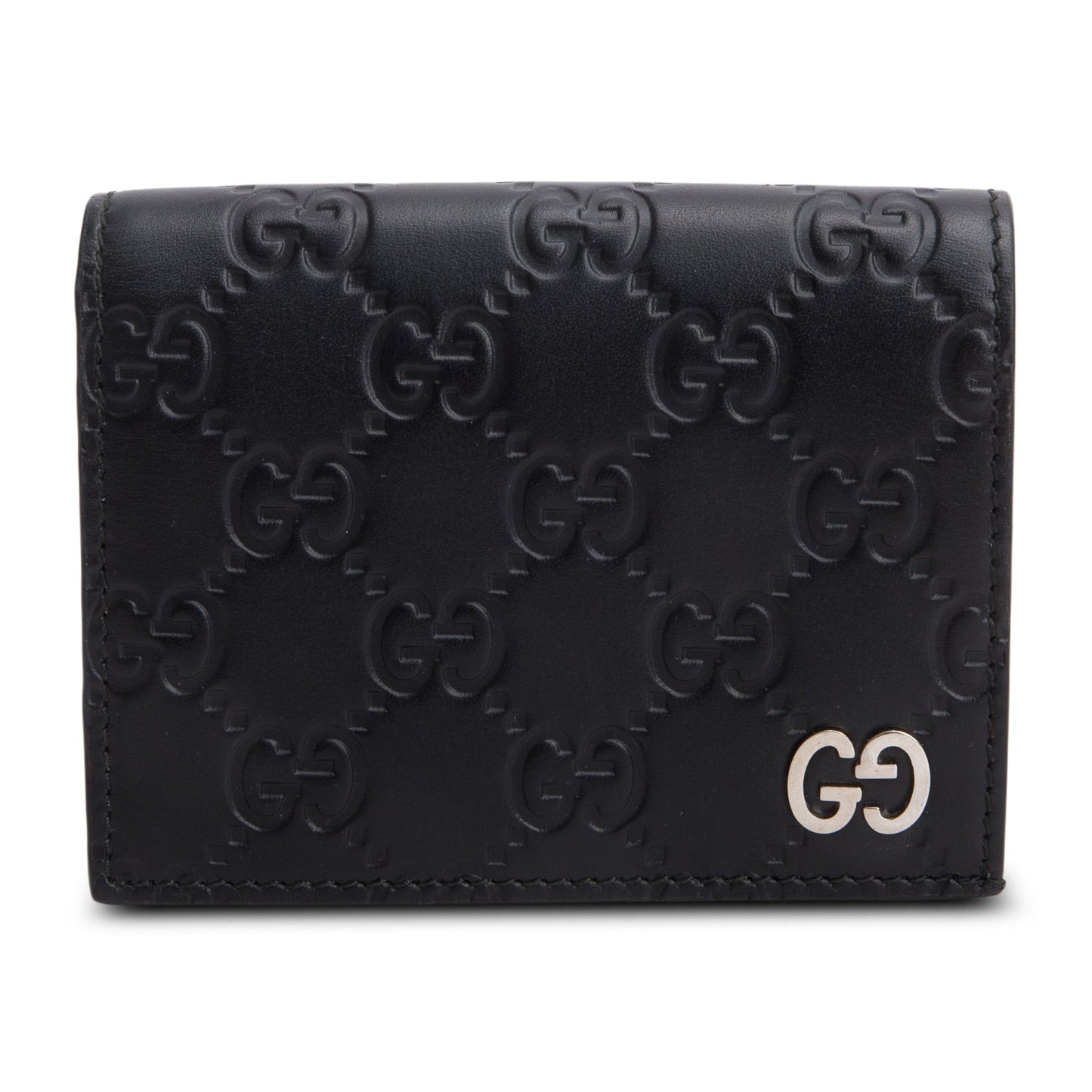 Gucci Black Guccissima Leather Bi-Fold Wallet