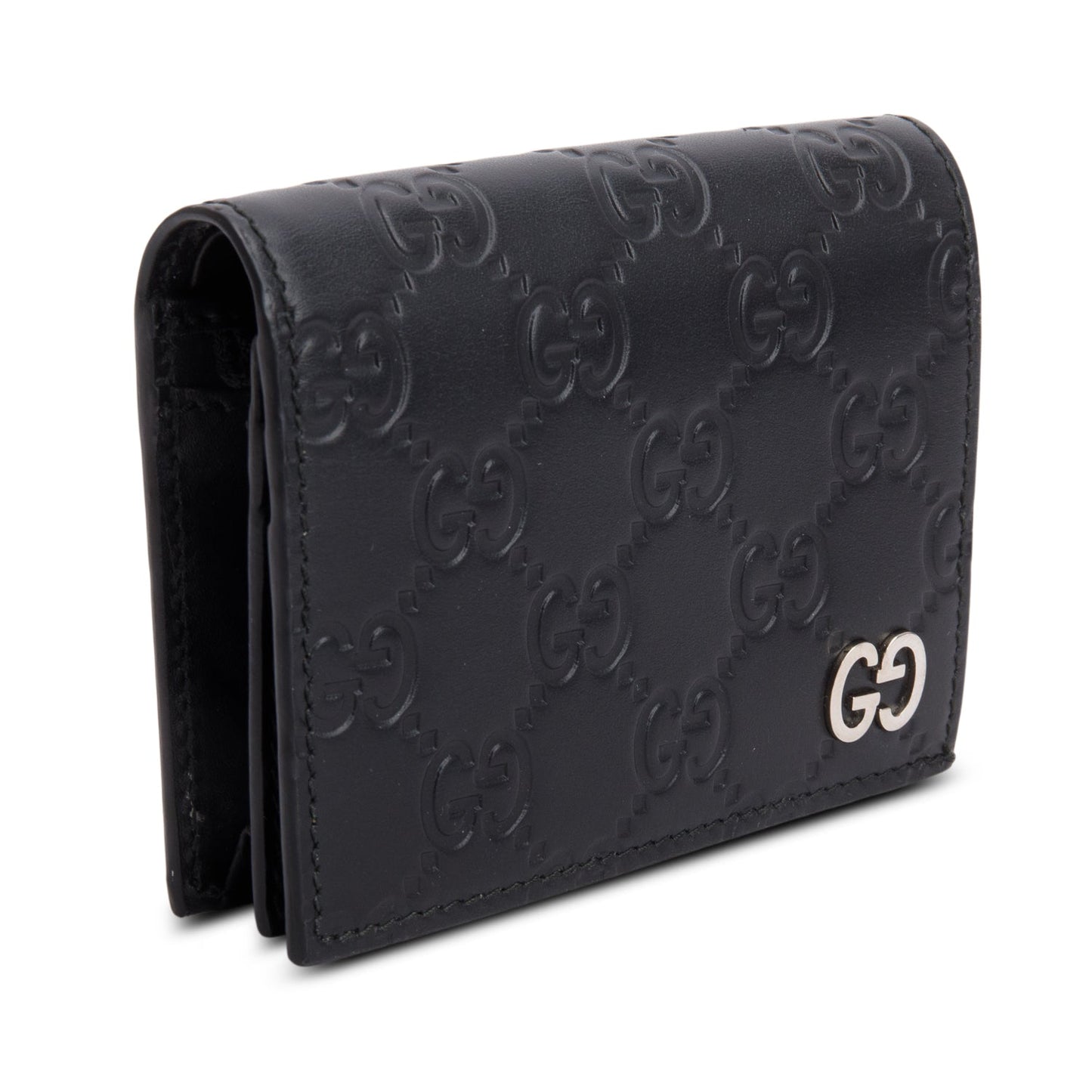 Gucci Black Guccissima Leather Bi-Fold Wallet