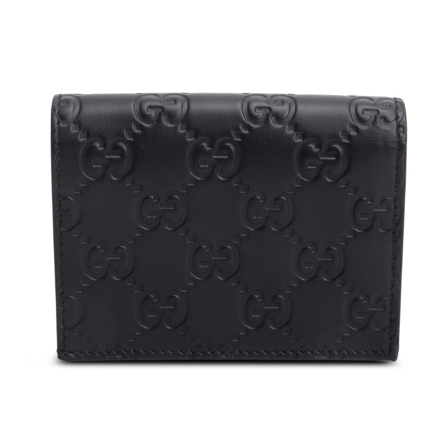Gucci Black Guccissima Leather Bi-Fold Wallet