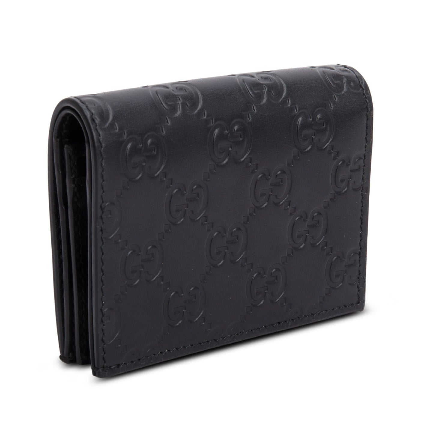 Gucci Black Guccissima Leather Bi-Fold Wallet
