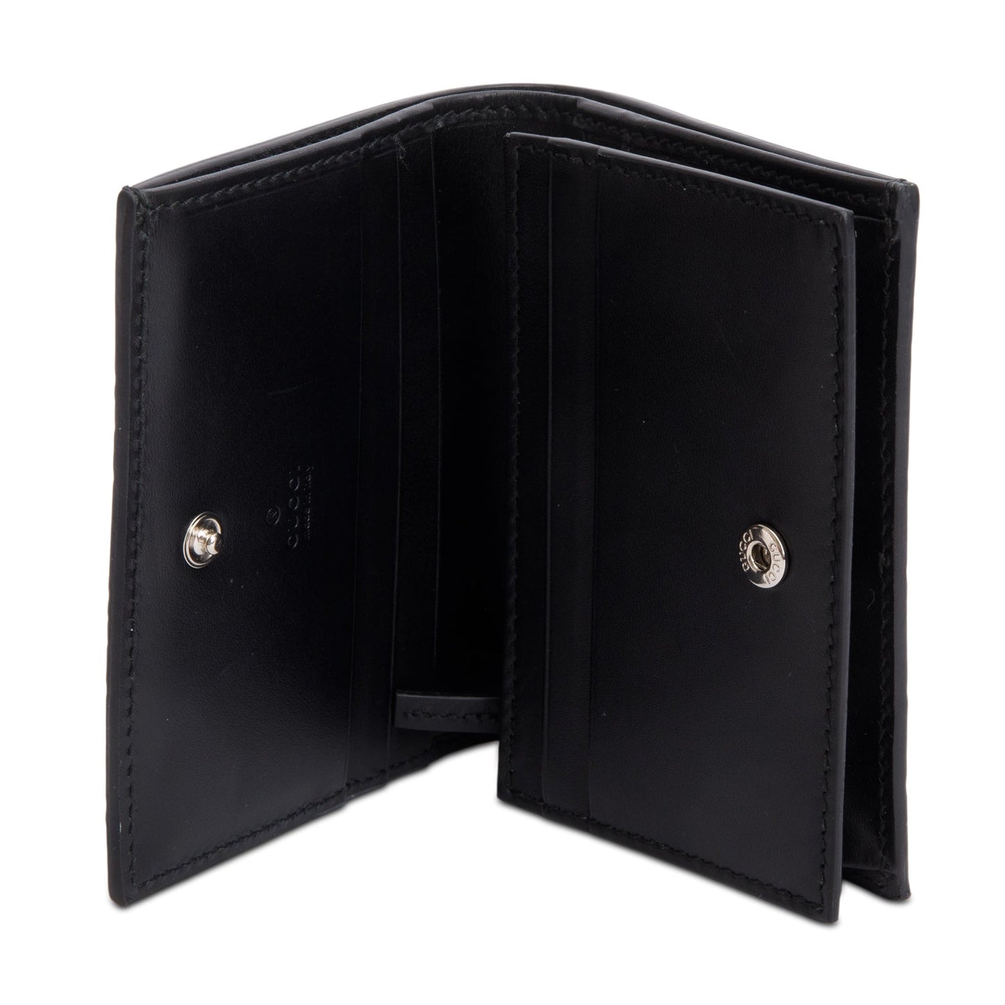 Gucci Black Guccissima Leather Bi-Fold Wallet