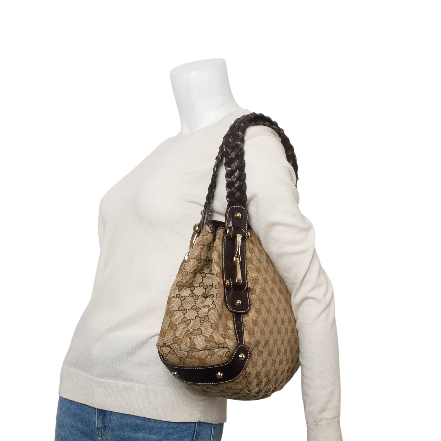 Gucci Brown Monogram Medium Pelham Shoulder Bag