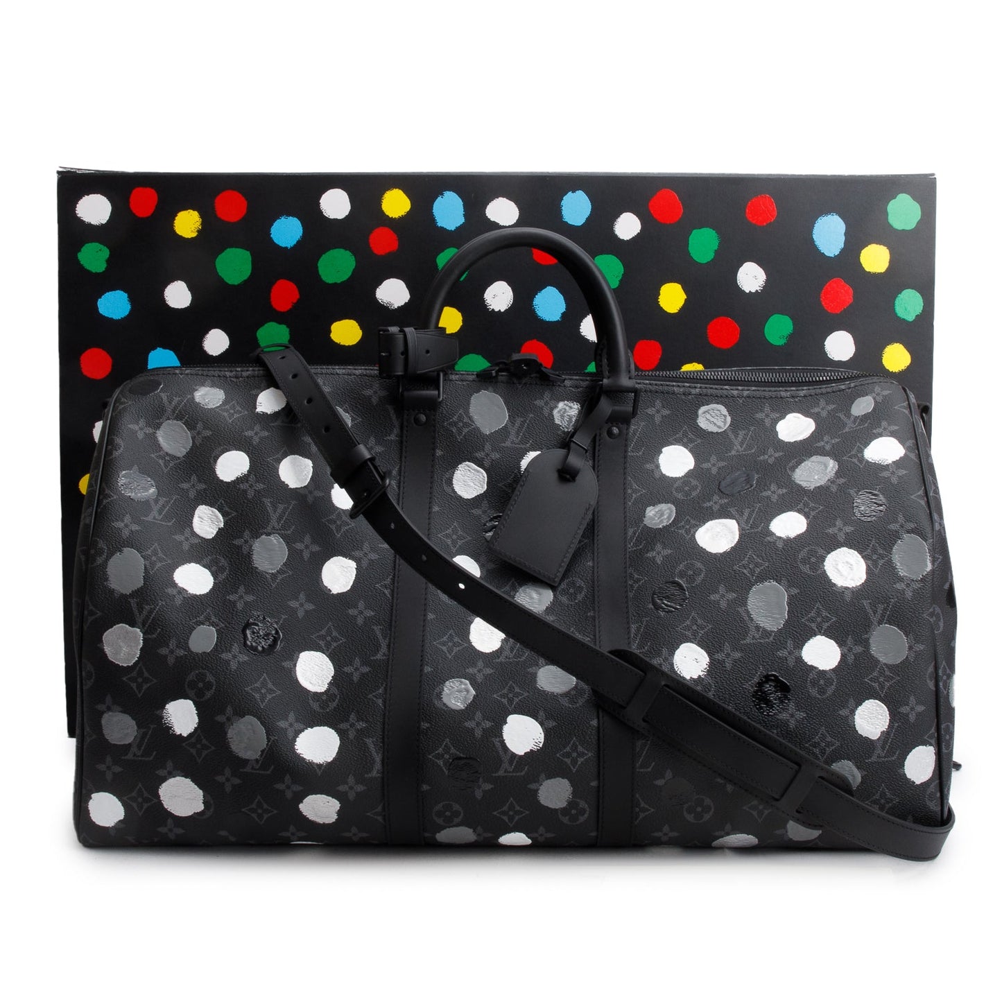 Louis Vuitton x Yayoi Kusama 2023 Monogram Eclipse Painted Dots Keepall Bandouliere 55