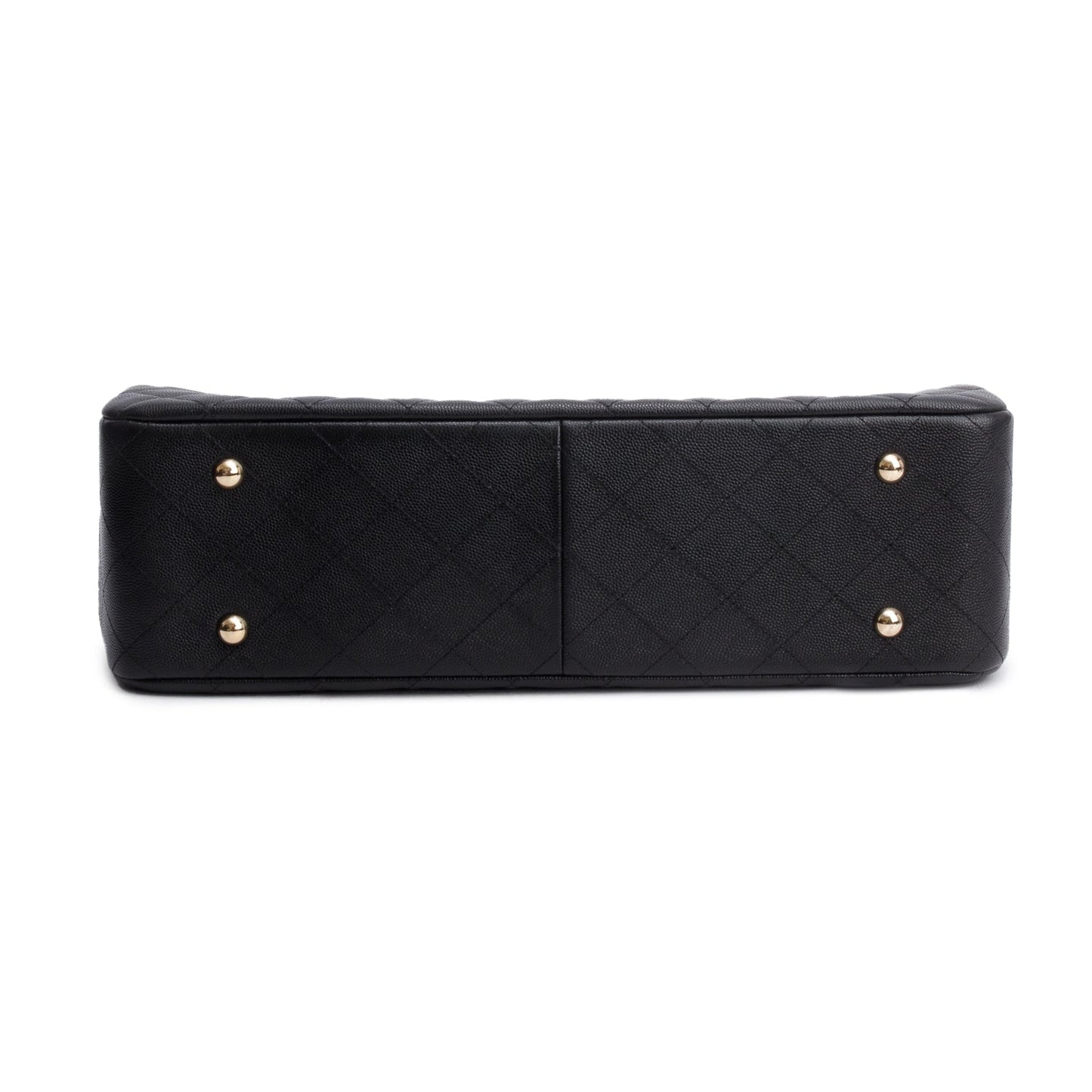 Chanel 2021 Black Caviar Quilted Classic Large Shopping Tote