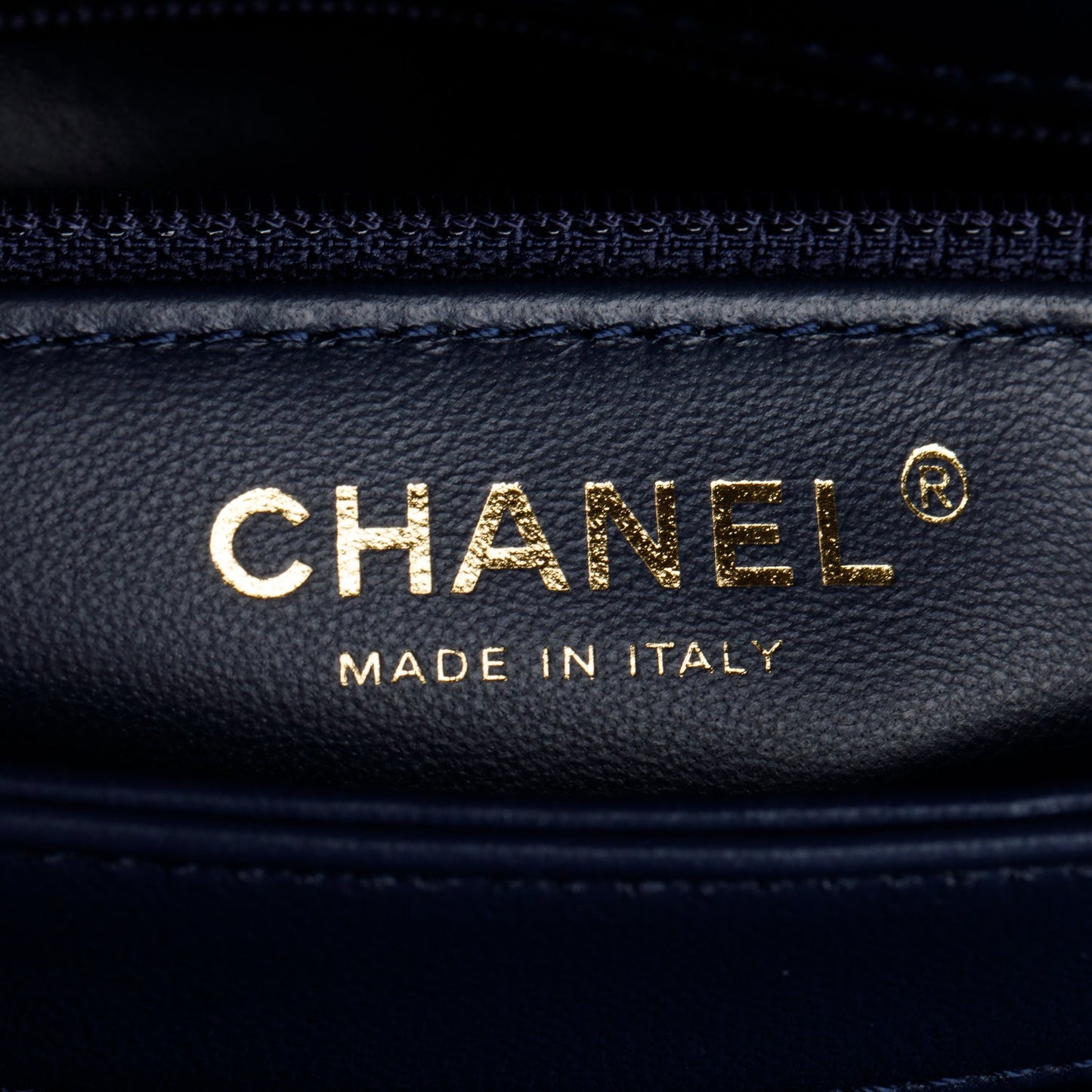 Chanel Navy Lambskin Quilted Small Trendy Top Handle Bag