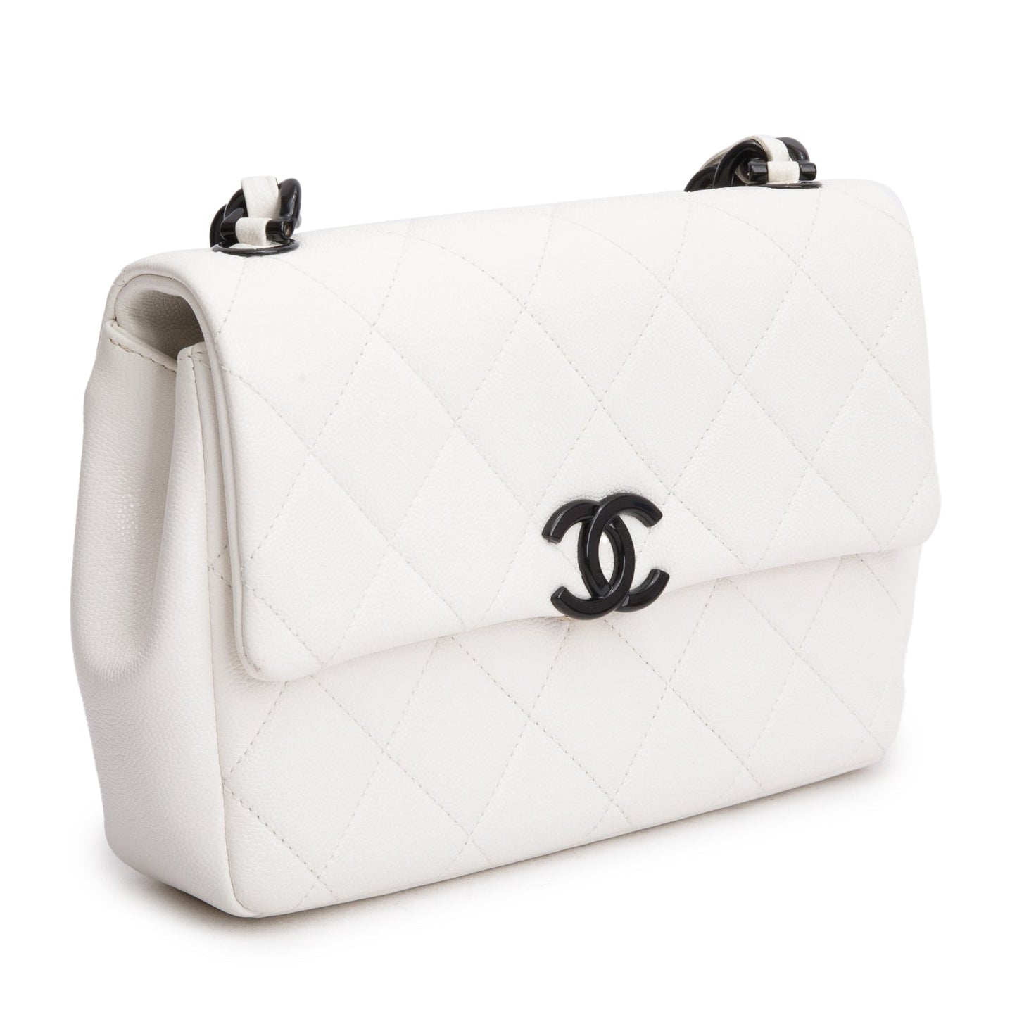 Chanel 2020 White Caviar Quilted My Everything Small Flap Bag