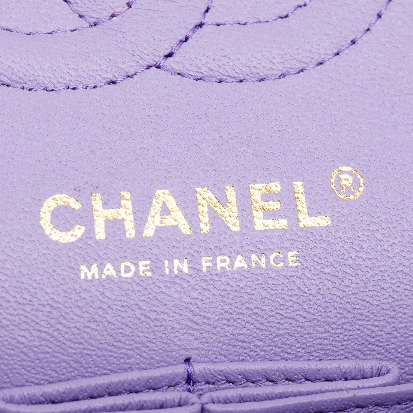 Chanel Purple Caviar Quilted Leather Small Double Flap Bag