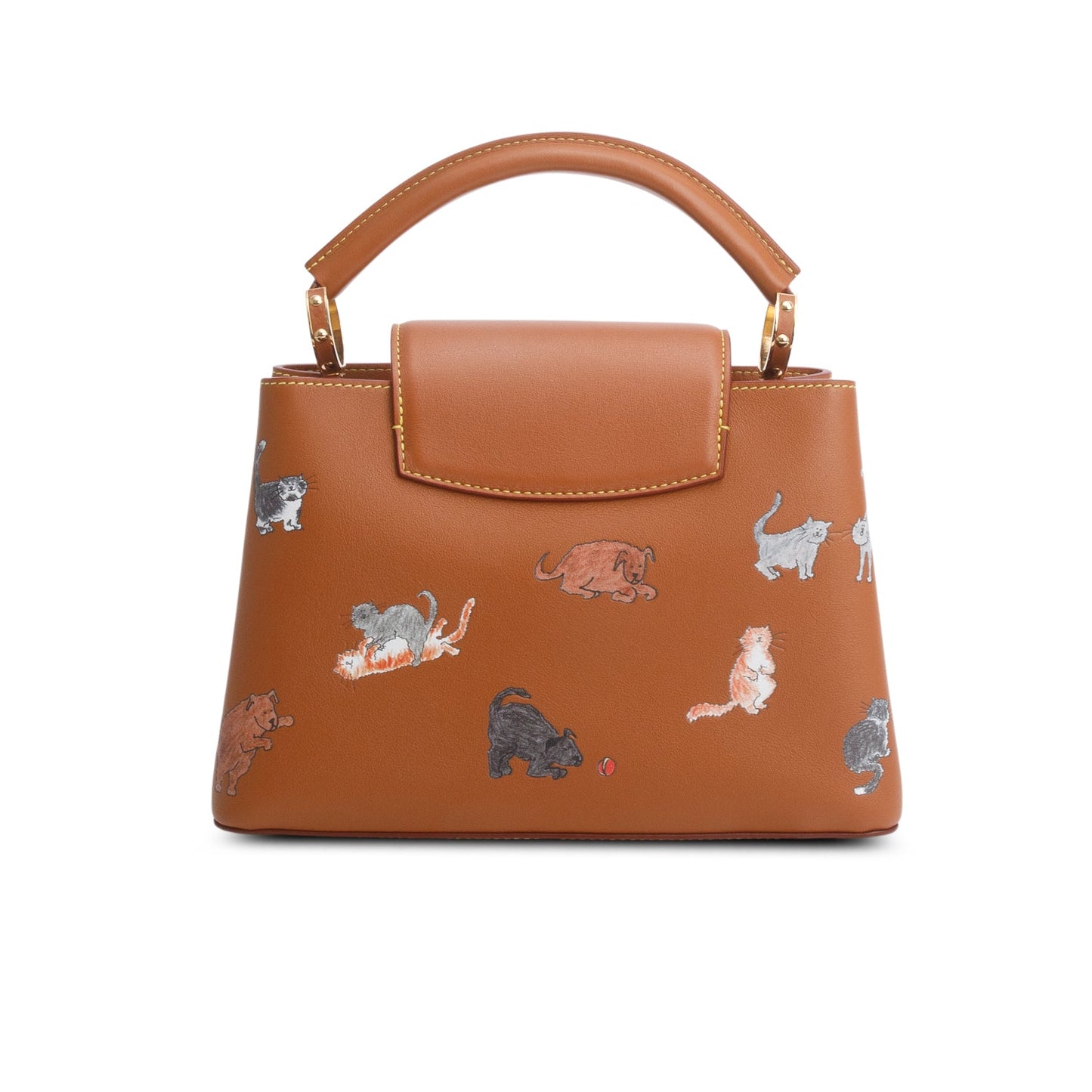 Louis Vuitton Brown Calfskin Catogram Capucines BB