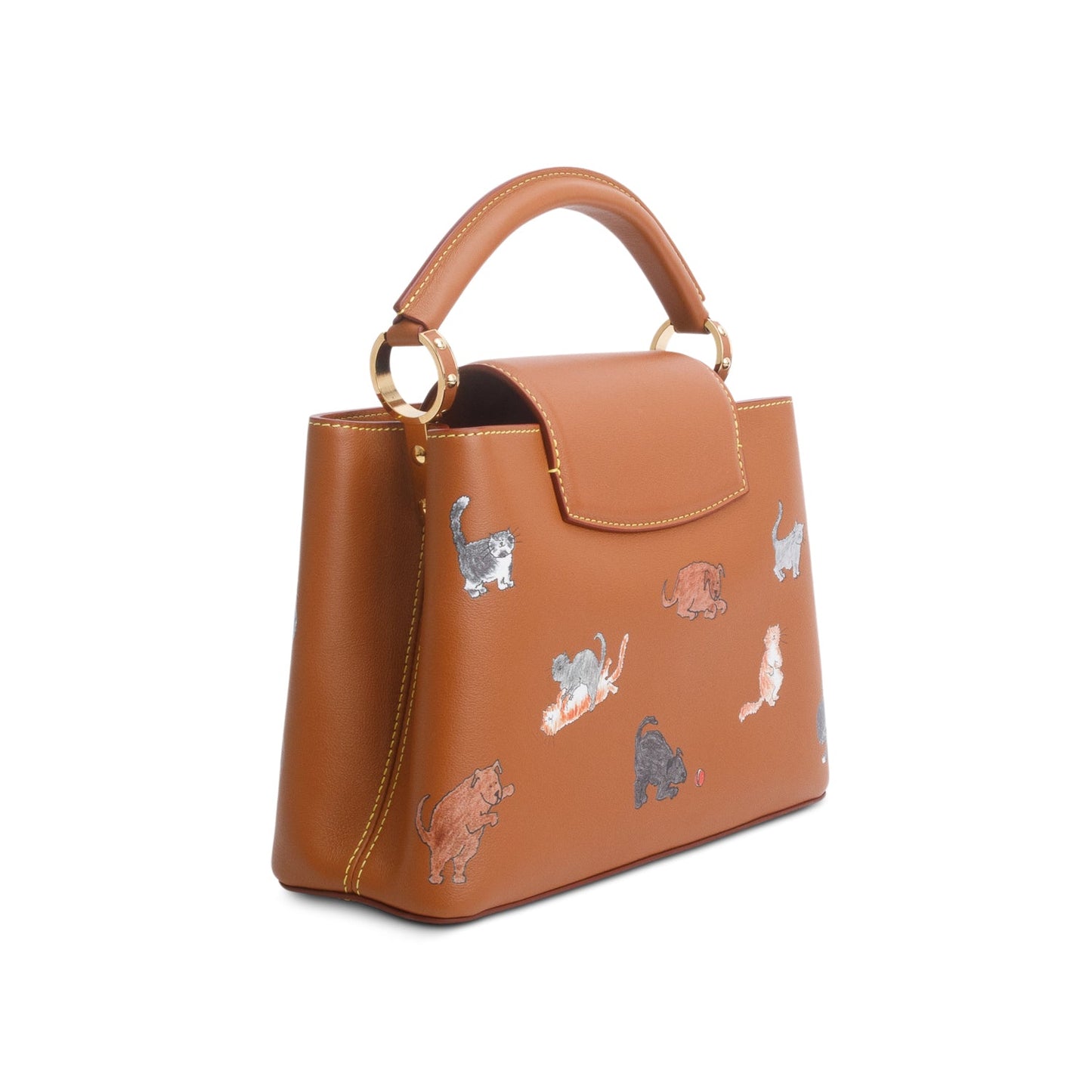 Louis Vuitton Brown Calfskin Catogram Capucines BB