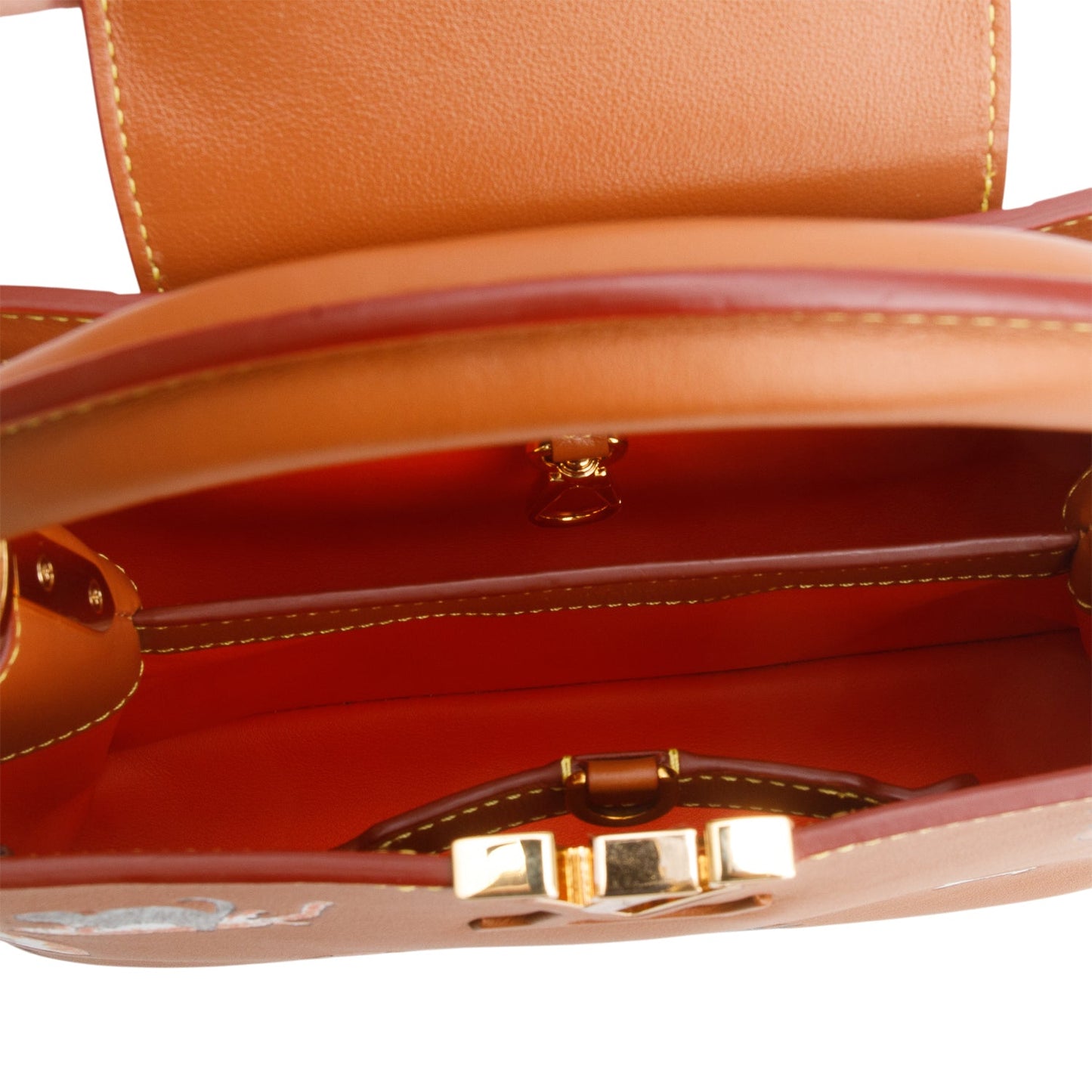 Louis Vuitton Brown Calfskin Catogram Capucines BB