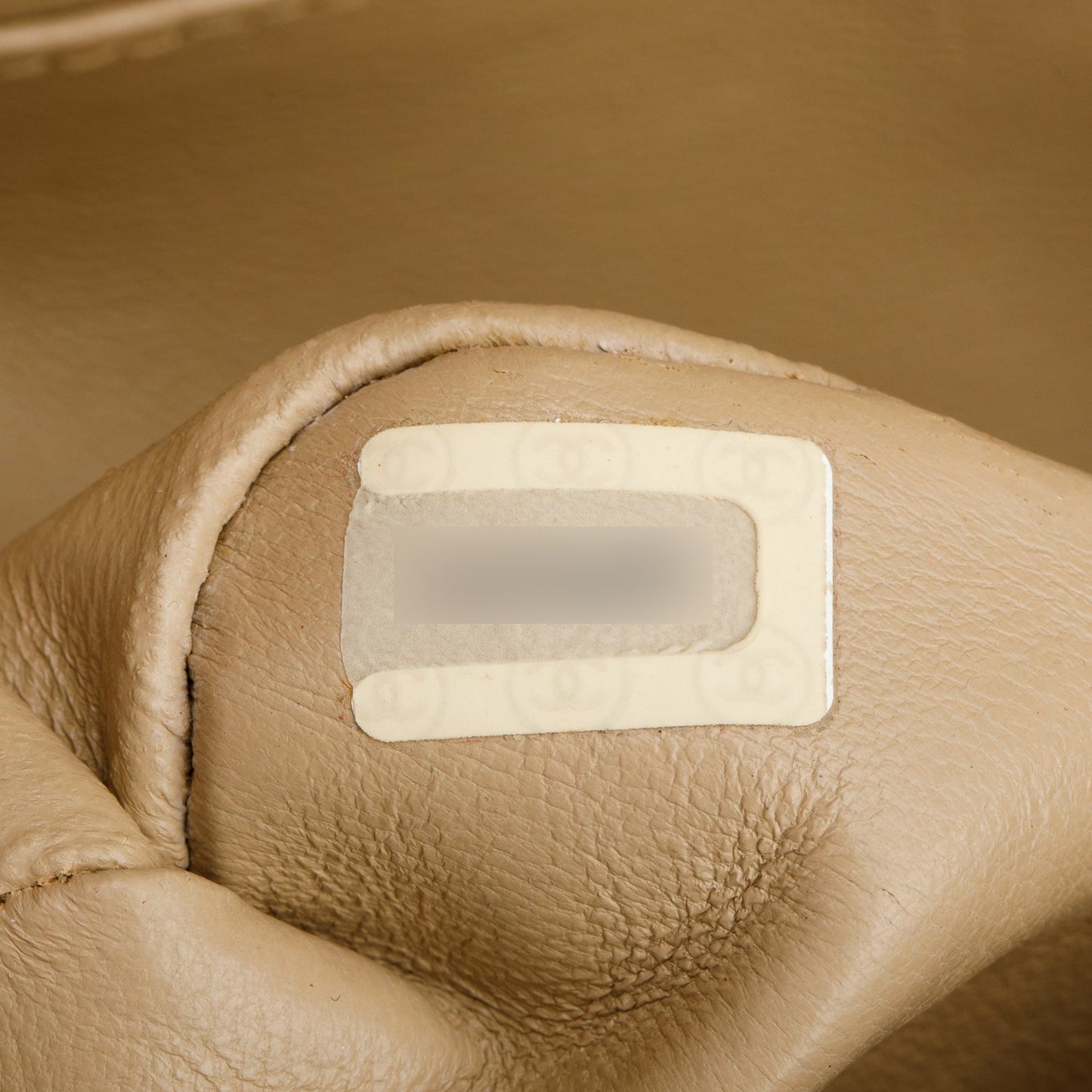 Chanel Vintage Beige Lambskin Quilted Medium Double Flap