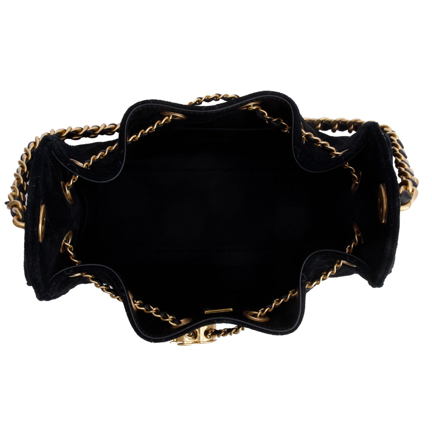 Chanel Black Suede Mini 25 Handbag