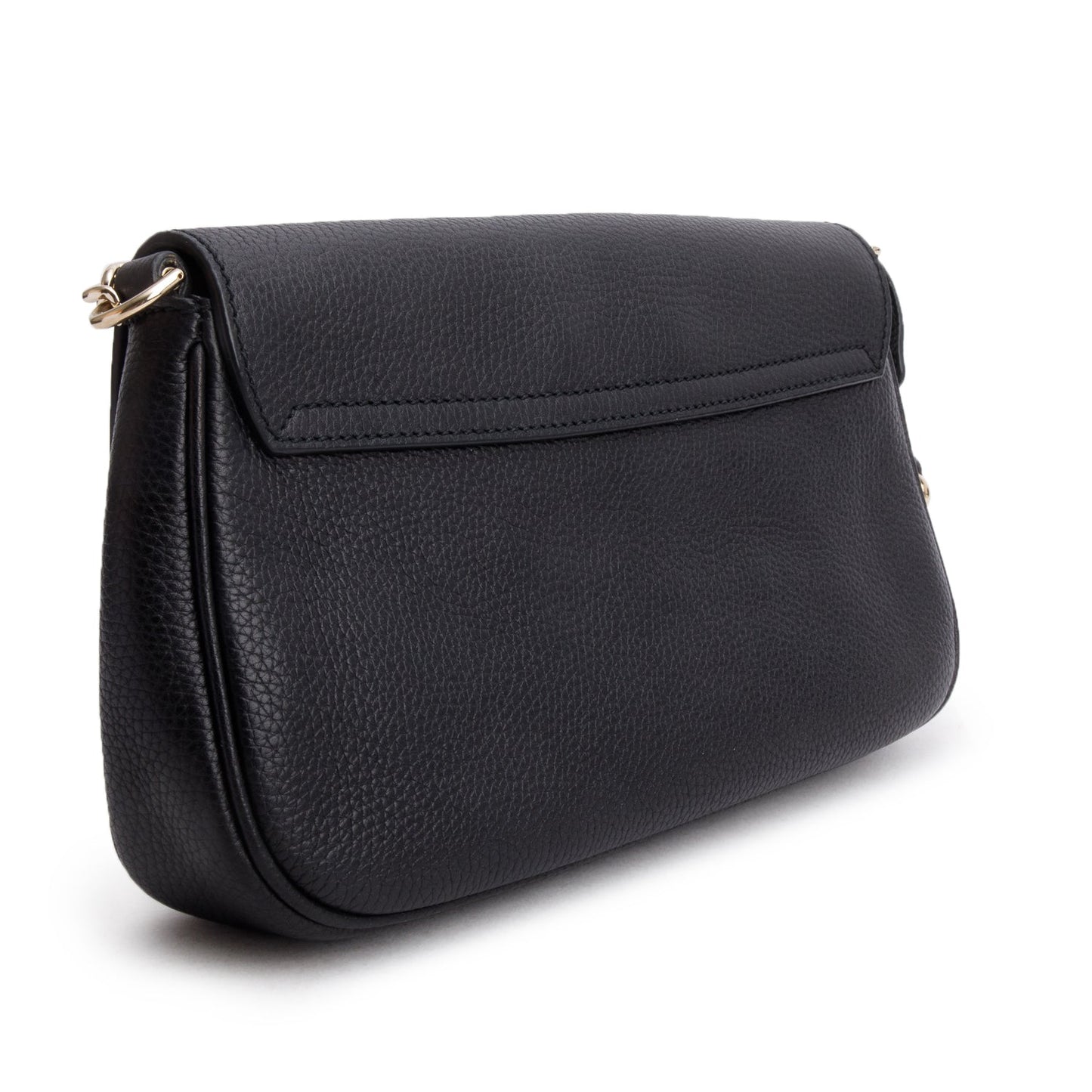 Gucci Black Pebbled Calfskin Medium Soho Chain Crossbody Bag