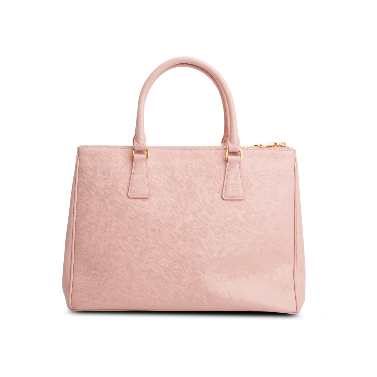 Prada Pink Saffiano Lux Medium Double Zip Galleria Tote