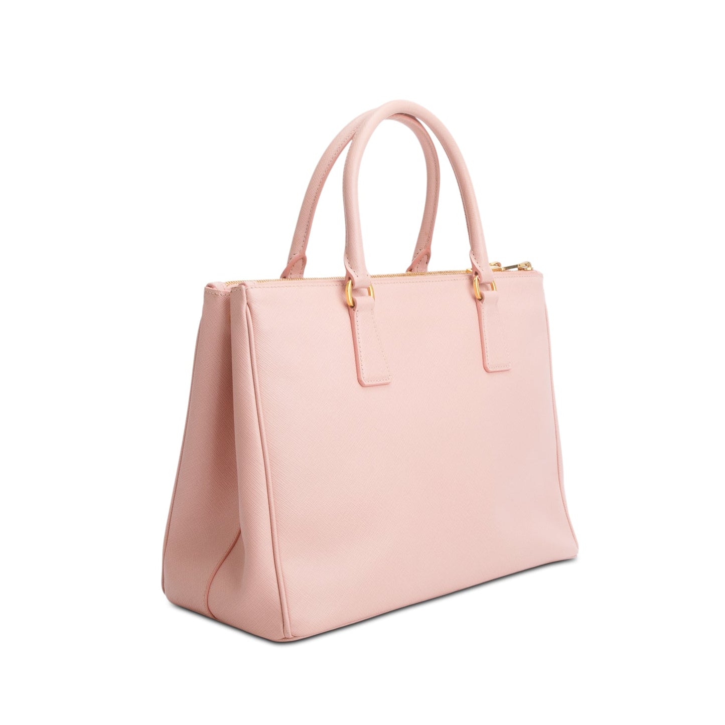 Prada Pink Saffiano Lux Medium Double Zip Galleria Tote