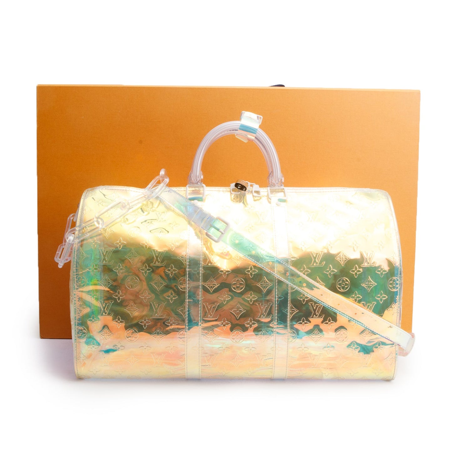 Louis Vuitton Iridescent Prism PCV Monogram Keepall Bandouliere 50
