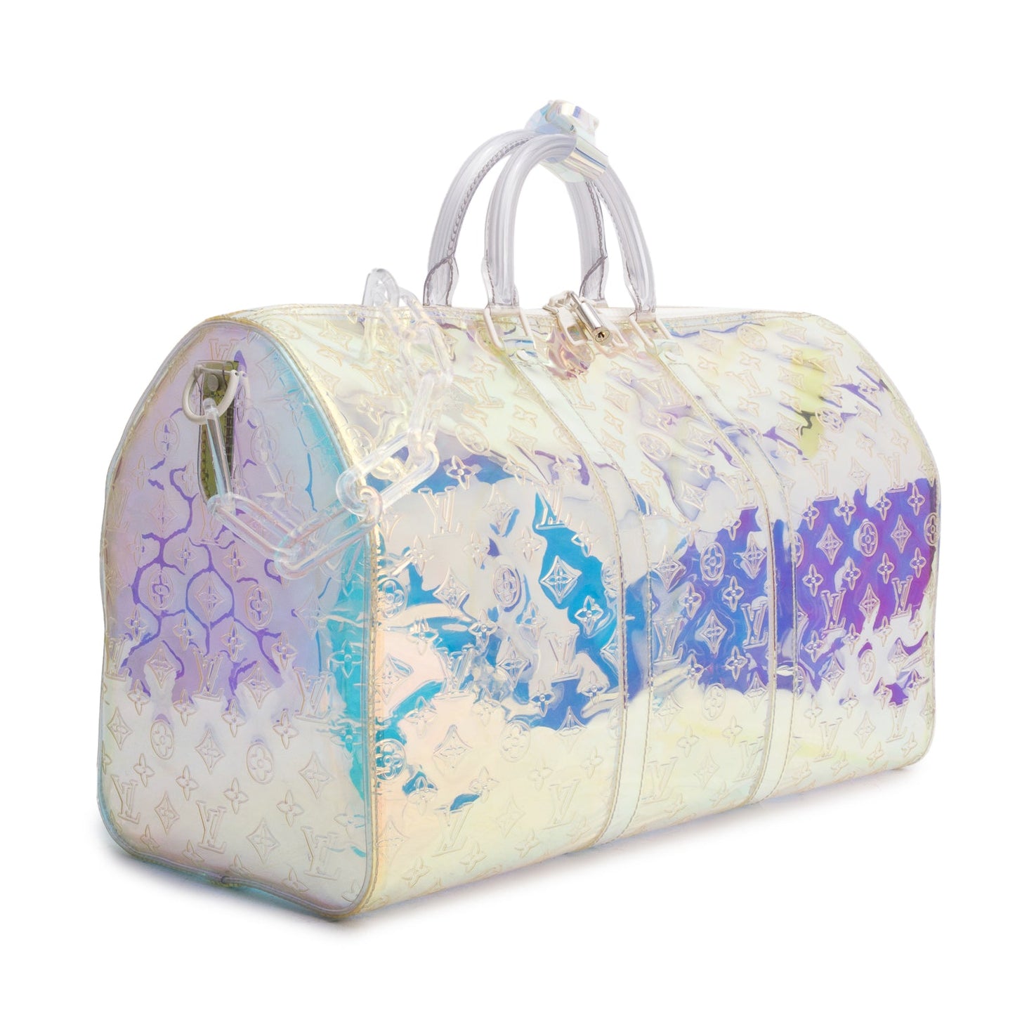 Louis Vuitton Iridescent Prism PCV Monogram Keepall Bandouliere 50