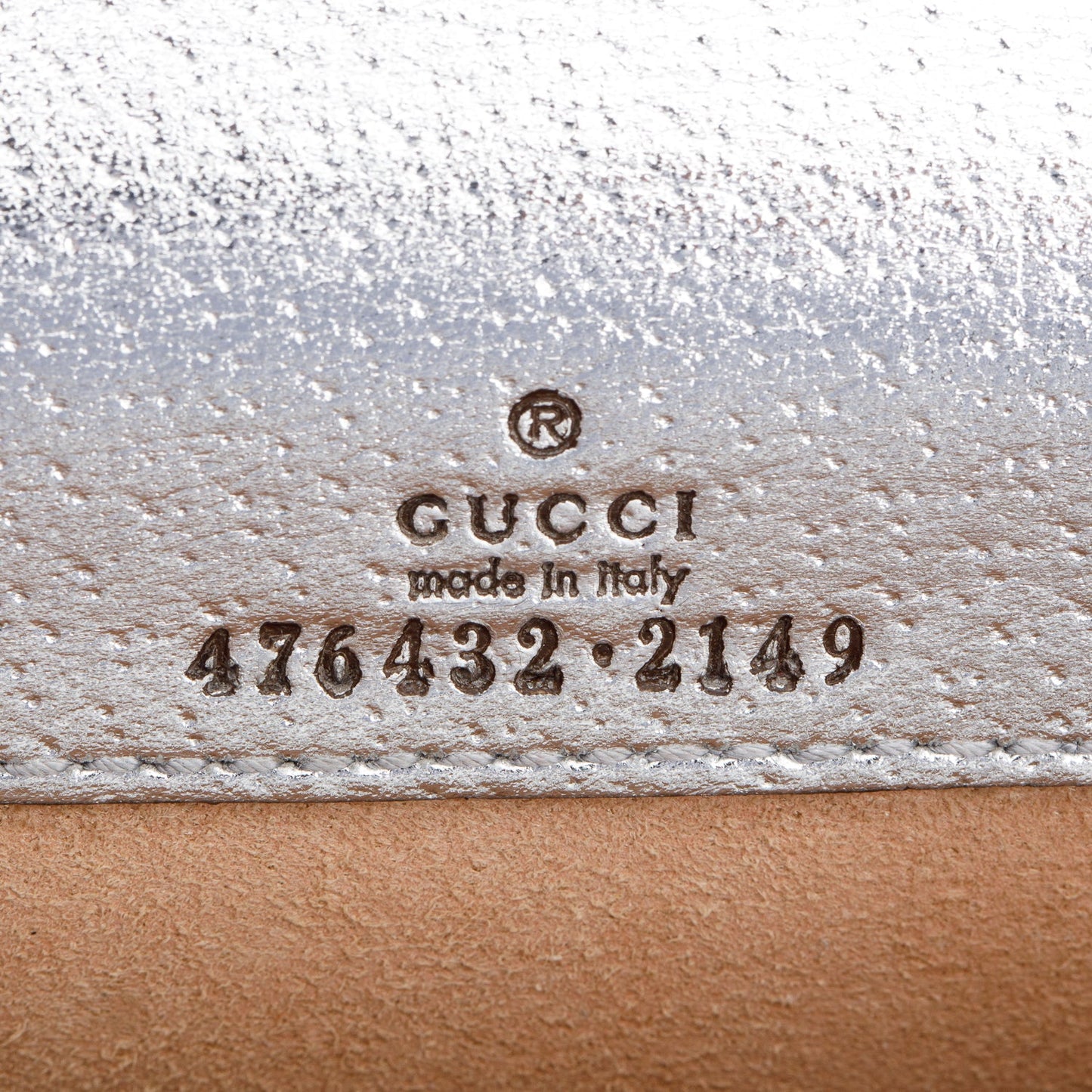 Gucci Dionysus Silver Calfskin Leather Dionysus Super Mini Bag