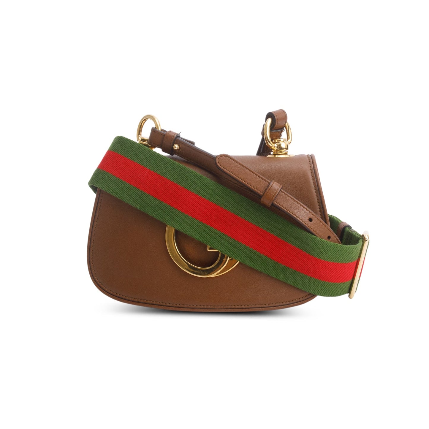 Gucci Brown Roxy Calfskin Web Mini Blondie Shoulder Bag