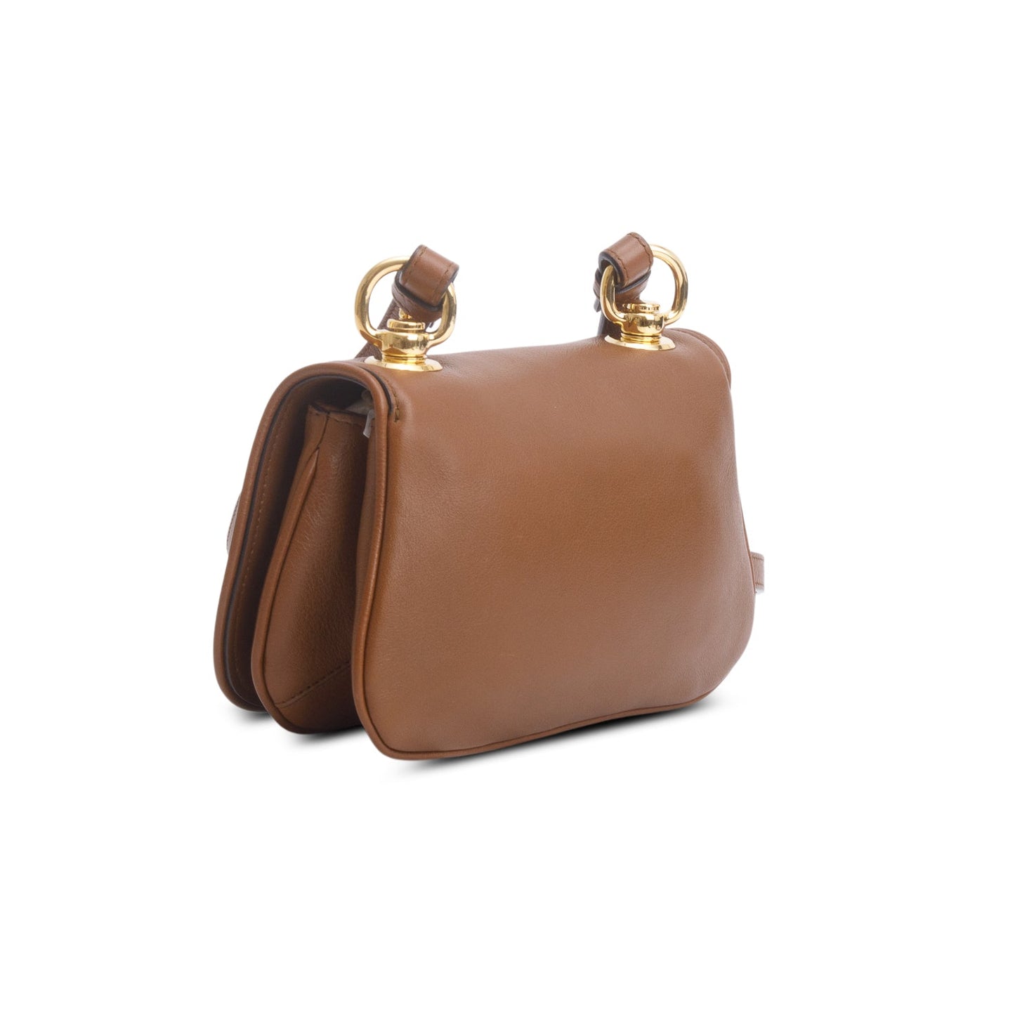 Gucci Brown Roxy Calfskin Web Mini Blondie Shoulder Bag