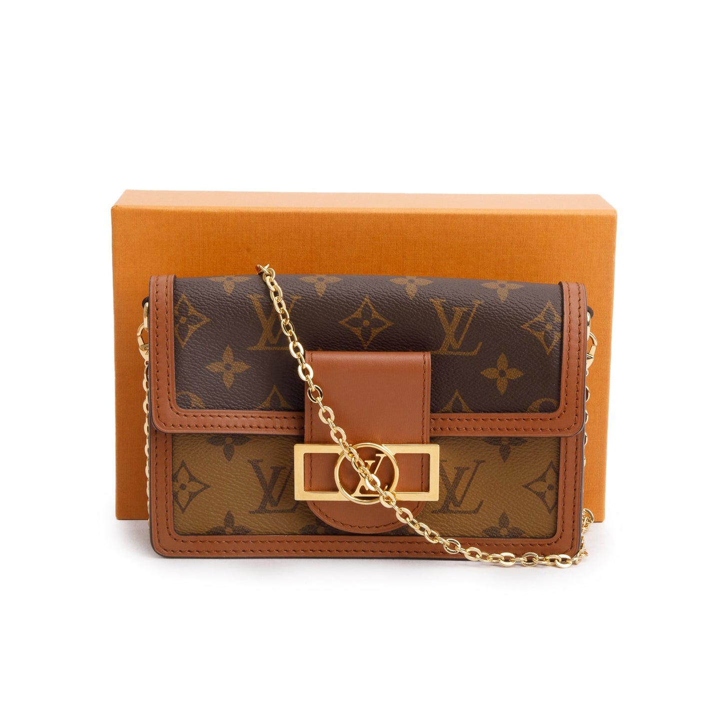 Louis Vuitton Reverse Monogram Dauphine Chain Wallet