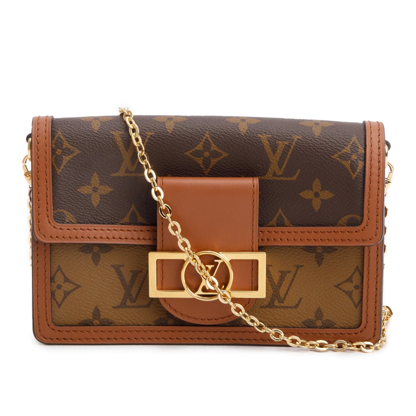 Louis Vuitton Reverse Monogram Dauphine Chain Wallet
