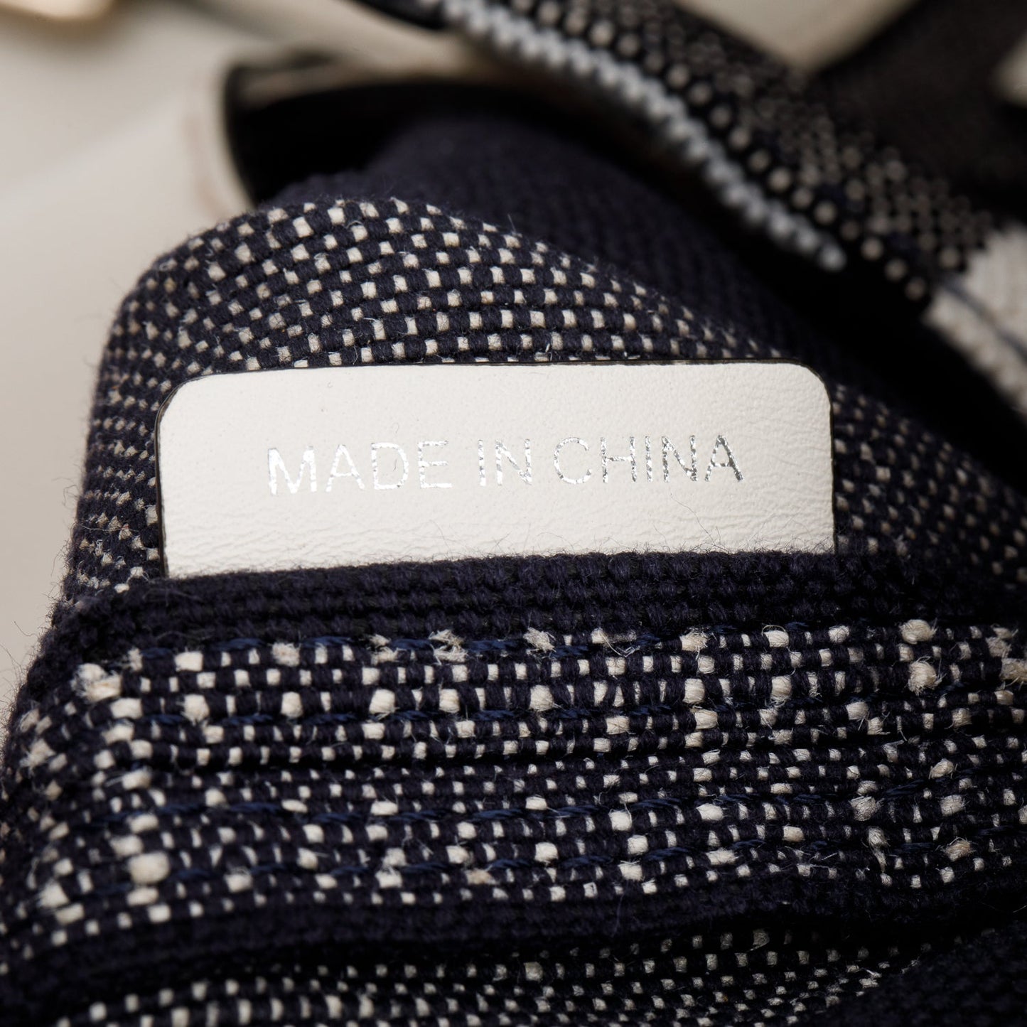 Burberry Navy Canvas Ashby Mega Check Bucket Bag