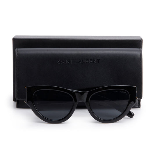 Saint Laurent SLM94/F Black Acetate Cat Eye Sunglasses