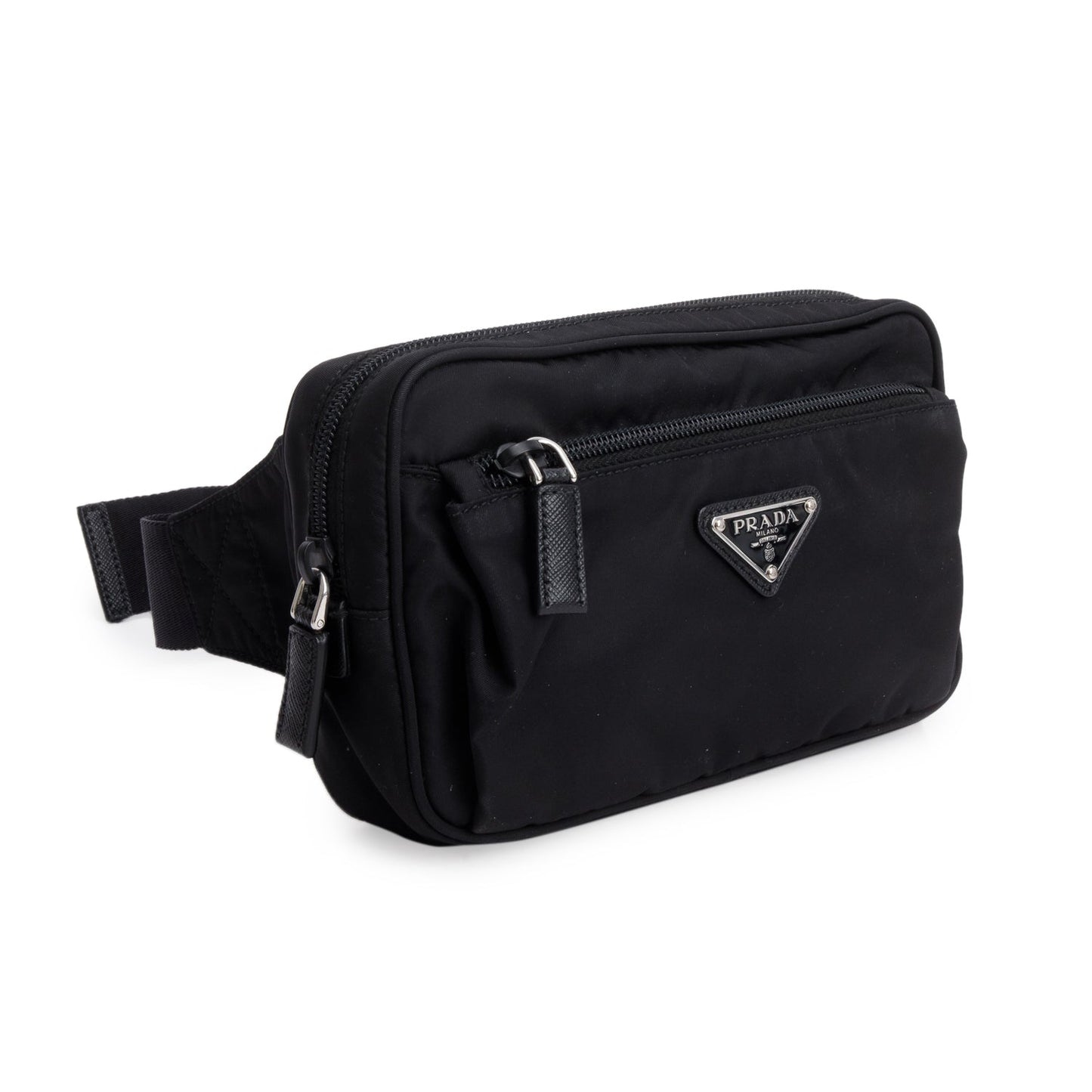 Prada 2021 Black Tessuto Nylon Montagna Belt Bag