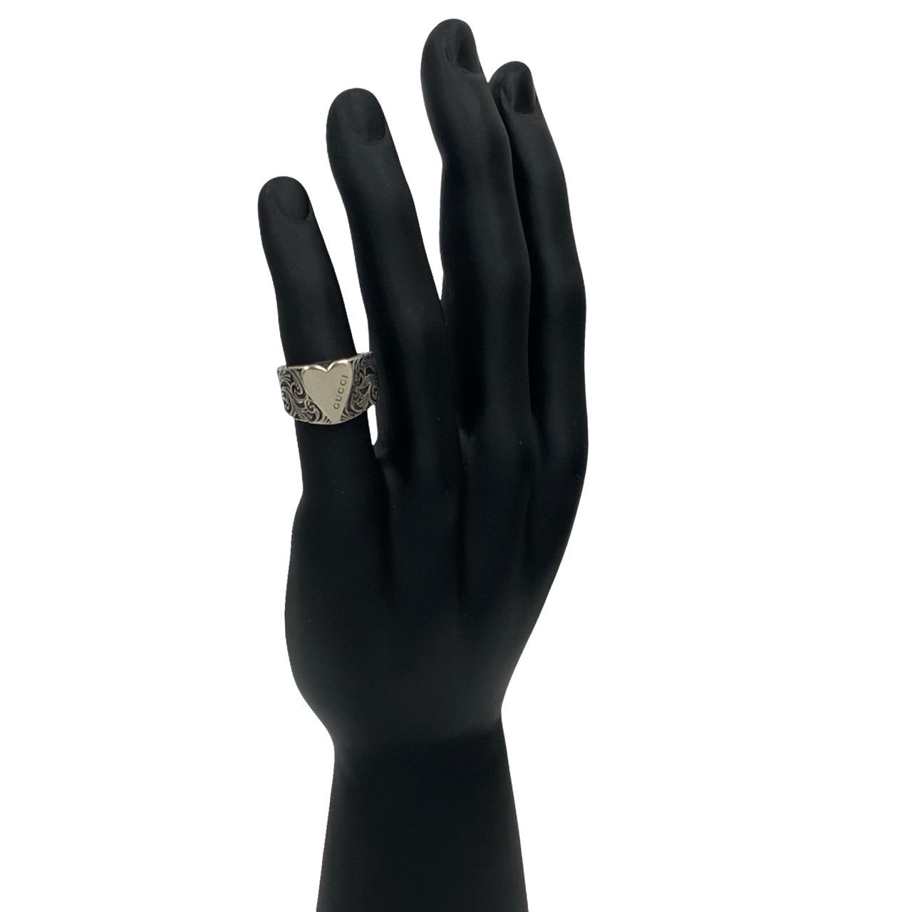 GUCCI Ring Silver925 Silver Arabesque Heart Ring