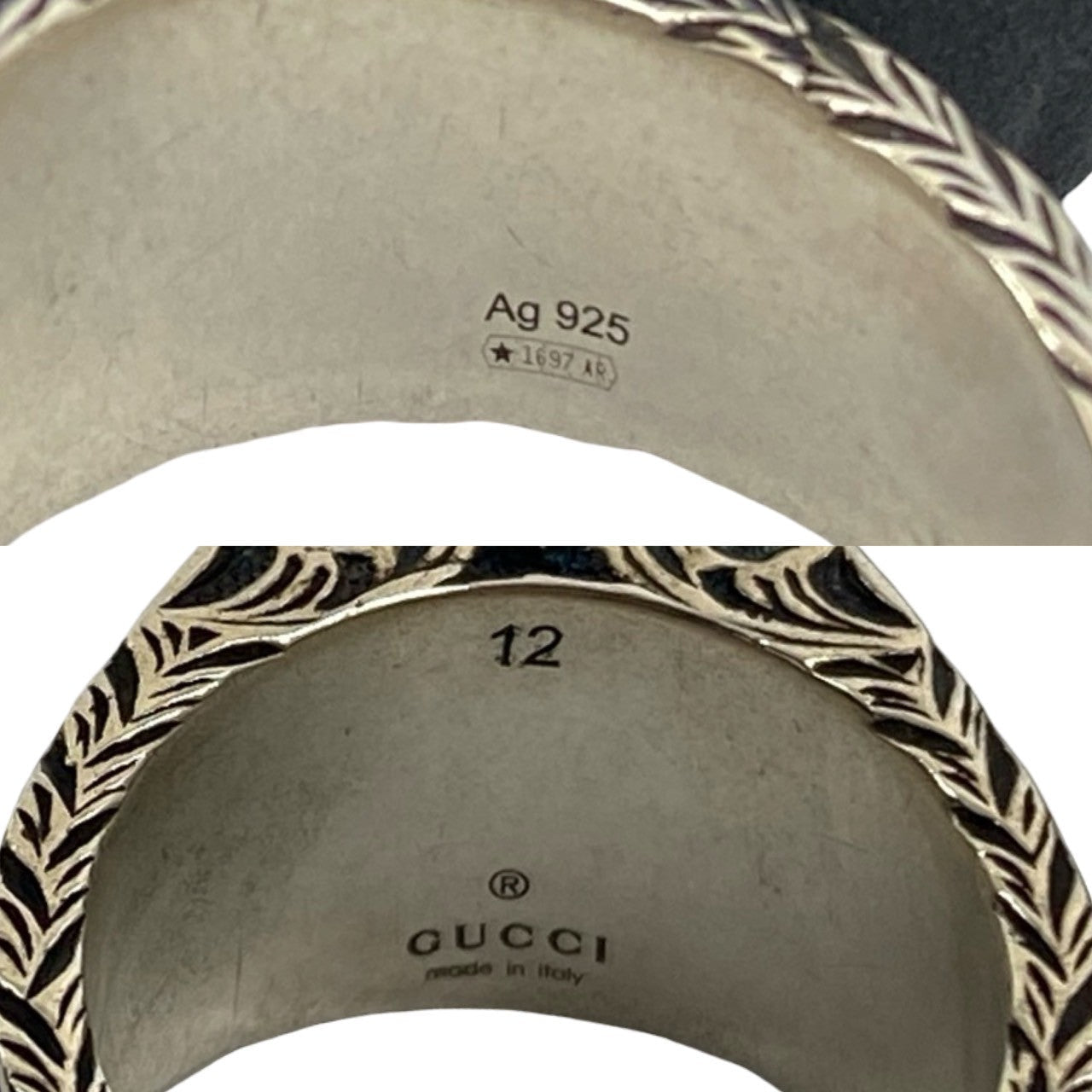 GUCCI Ring Silver925 Silver Arabesque Heart Ring