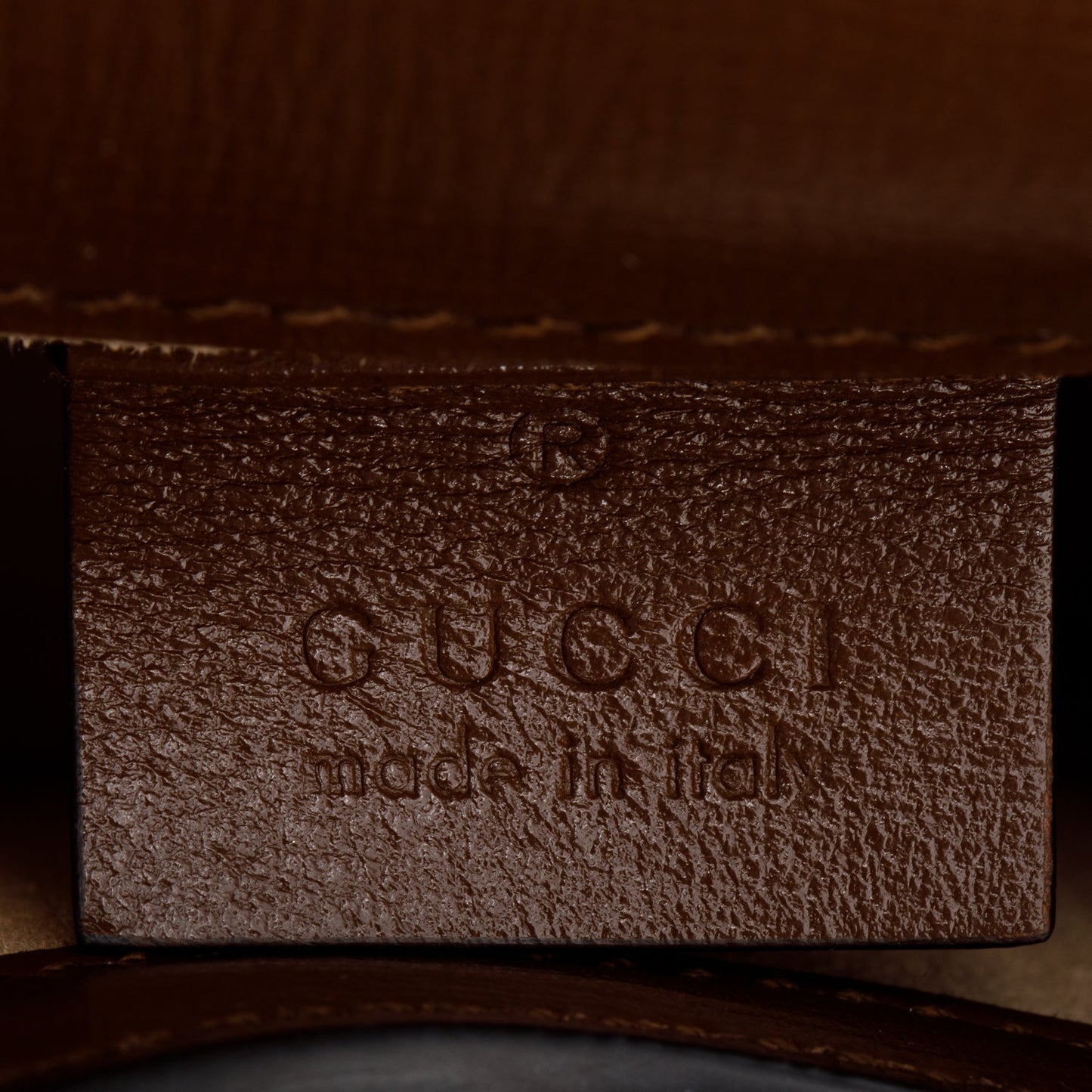 Gucci GG Supreme Brown Leather Trim Mini Horsebit 1955 Crossbody Bag