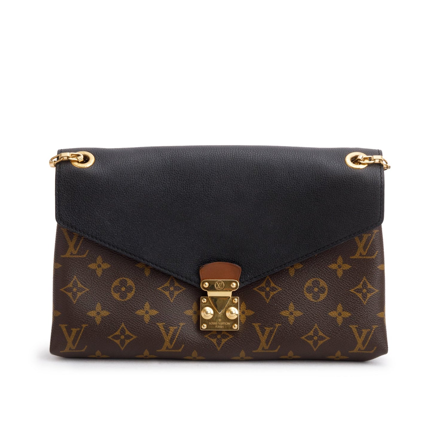 Louis Vuitton Black Monogram Pallas Chain Bag