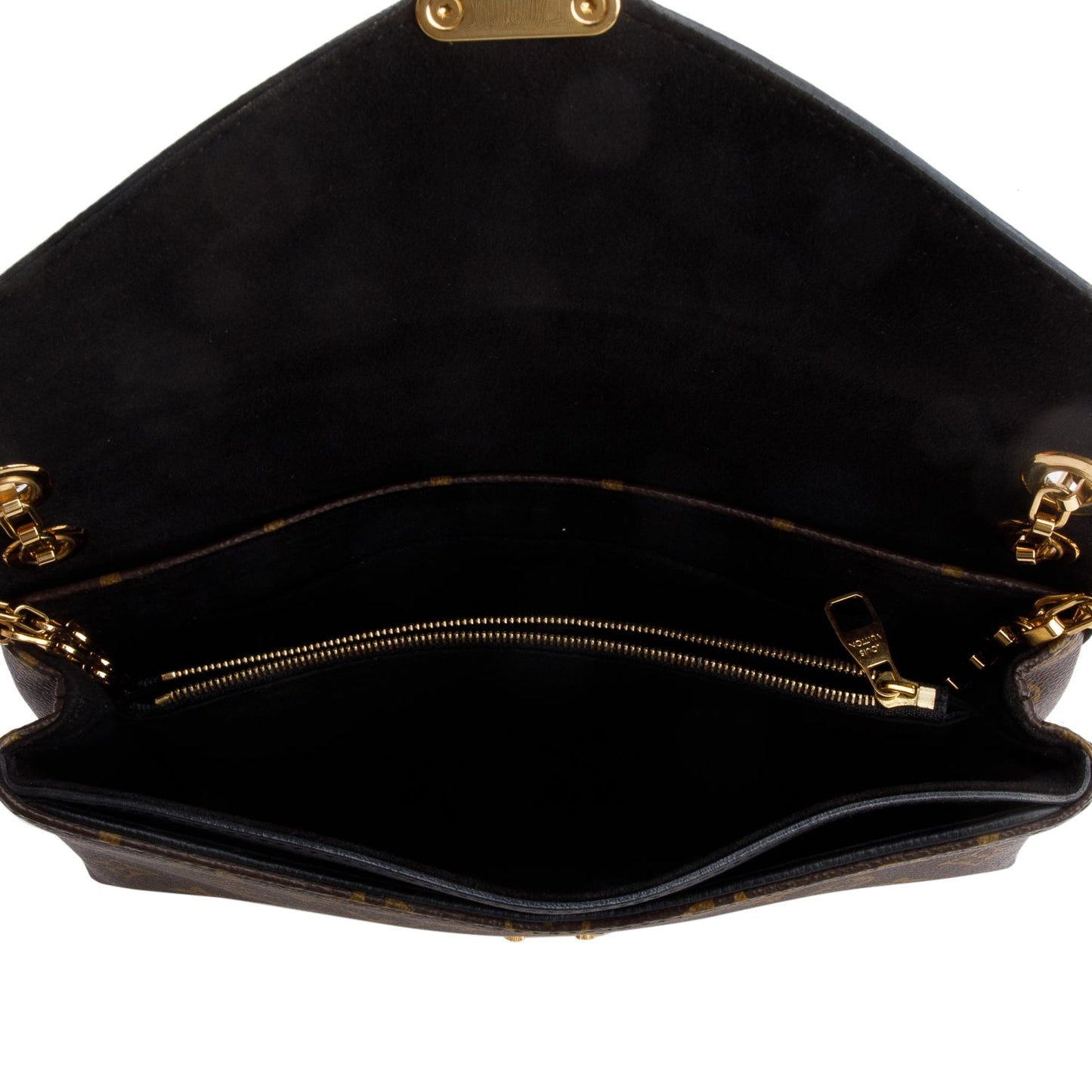 Louis Vuitton Black Monogram Pallas Chain Bag