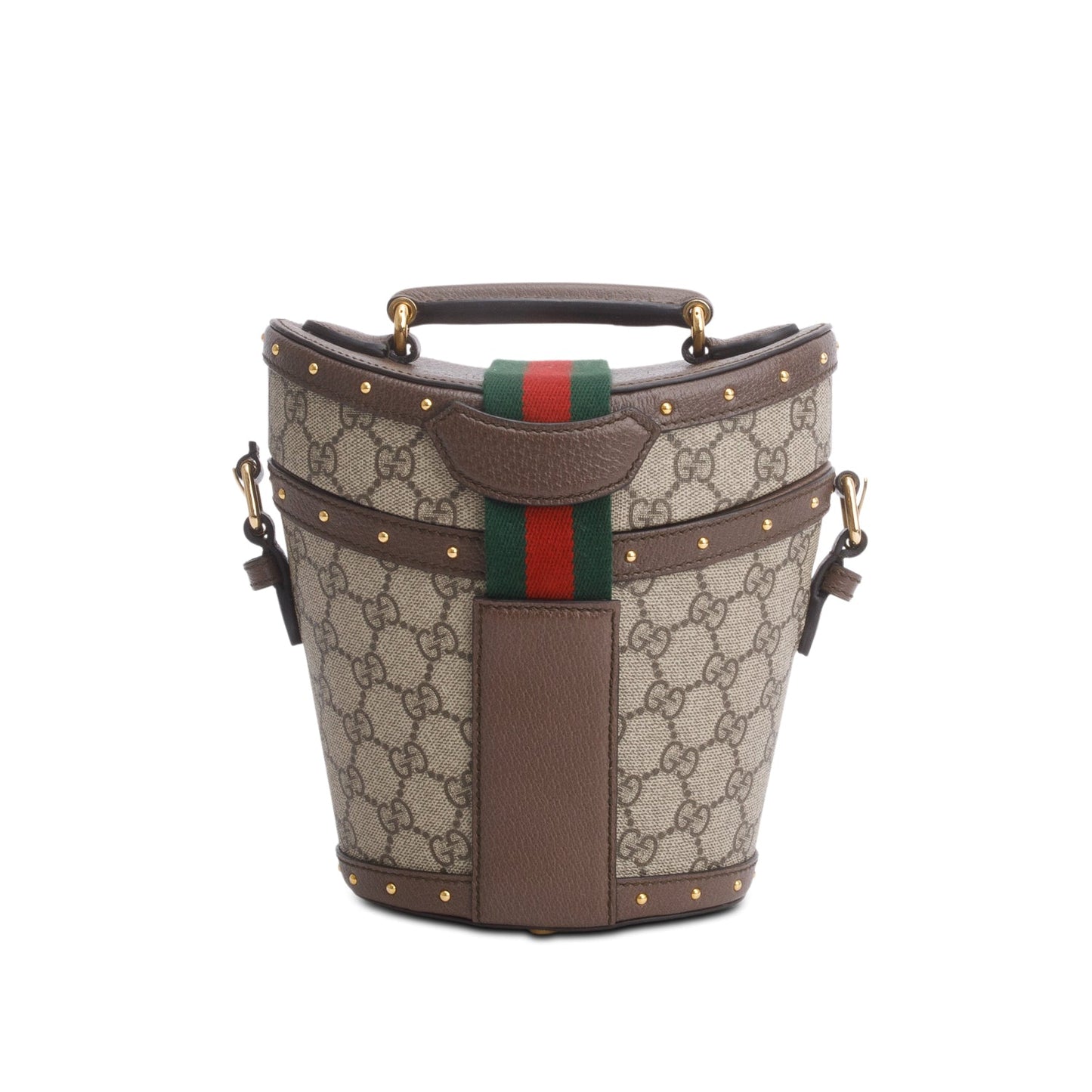 Gucci GG Supreme Monogram Web Mini Hat Case Satchel