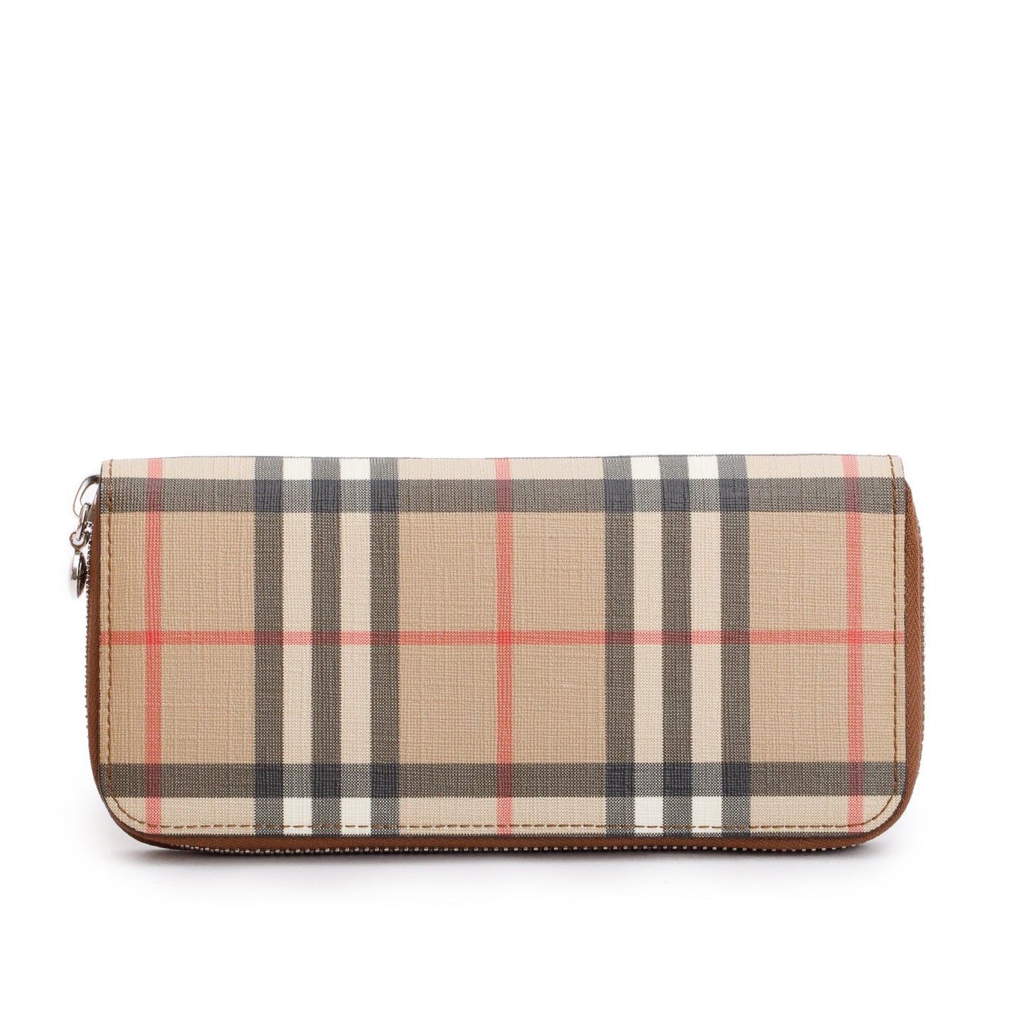 Burberry Brown Ellerby Vintage Check Long Zip Wallet