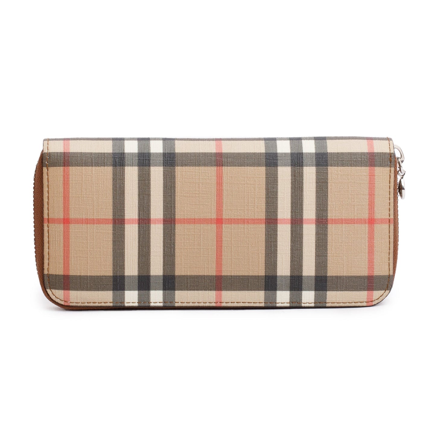 Burberry Brown Ellerby Vintage Check Long Zip Wallet