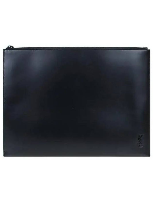 Luxury Saint Laurent Trending 2025 Monogram Logo Tiny Large Clutch Bag Black