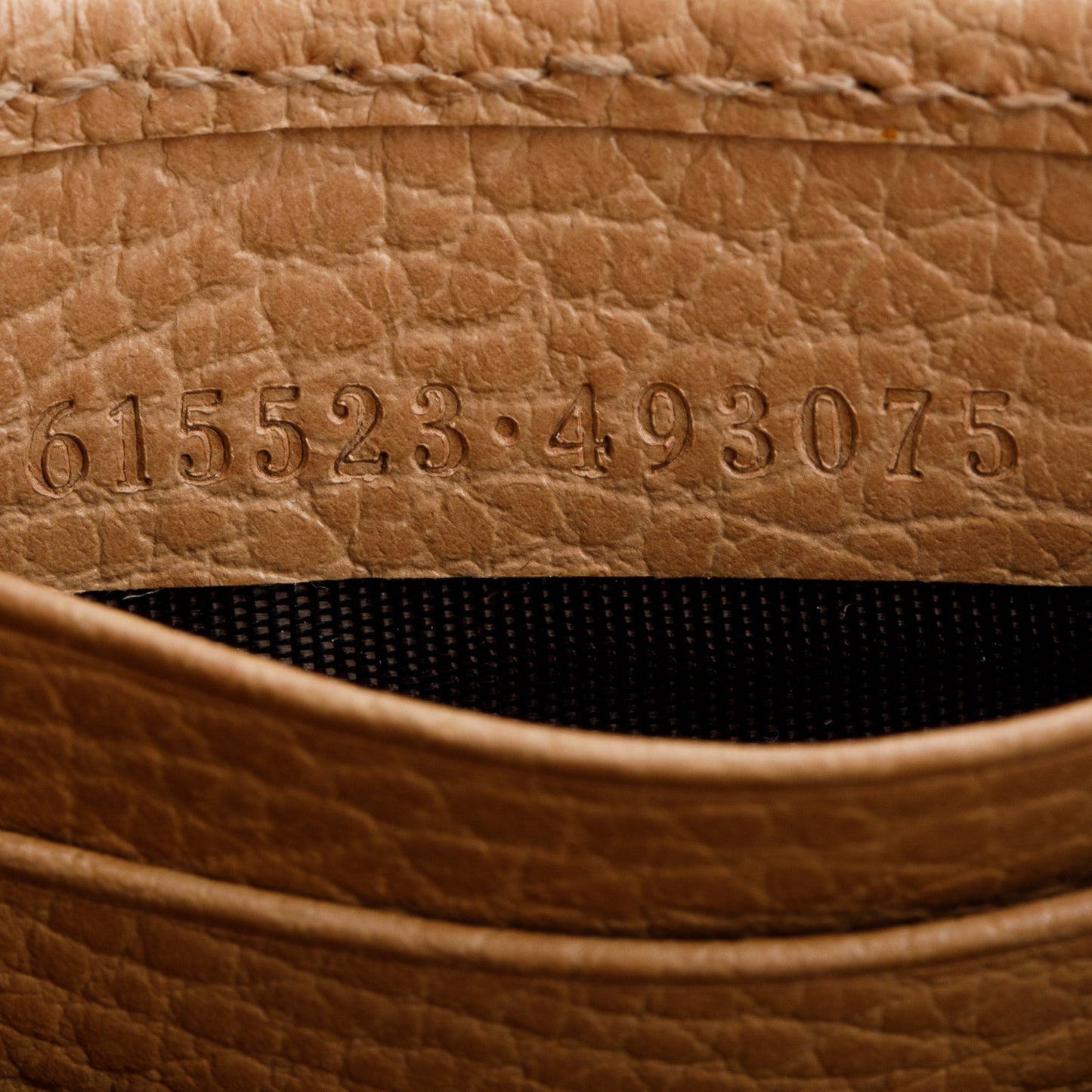 Gucci Beige Dollar Calfskin Leather Interlocking GG Wallet on Chain